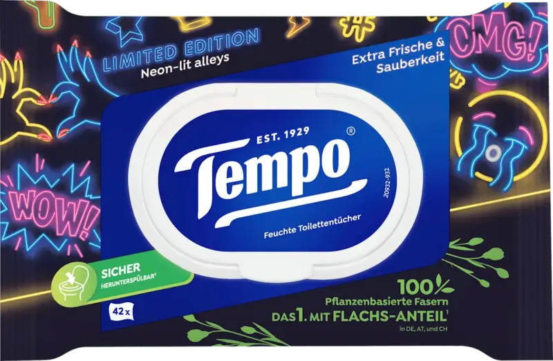 Tempo Feuchtes Toilettenpapier Blue Lagoon