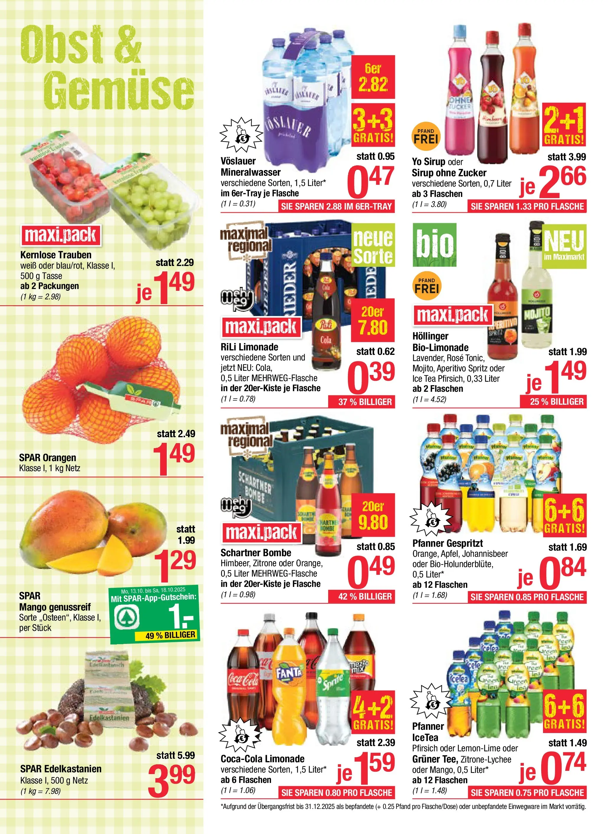 Maximarkt - Maximarkt: Flugblatt von 12.10.2025 - Aktuelle Angebote | Seite: 14 | Produkte: Gemüse, Obst, Zucker, Pfirsich