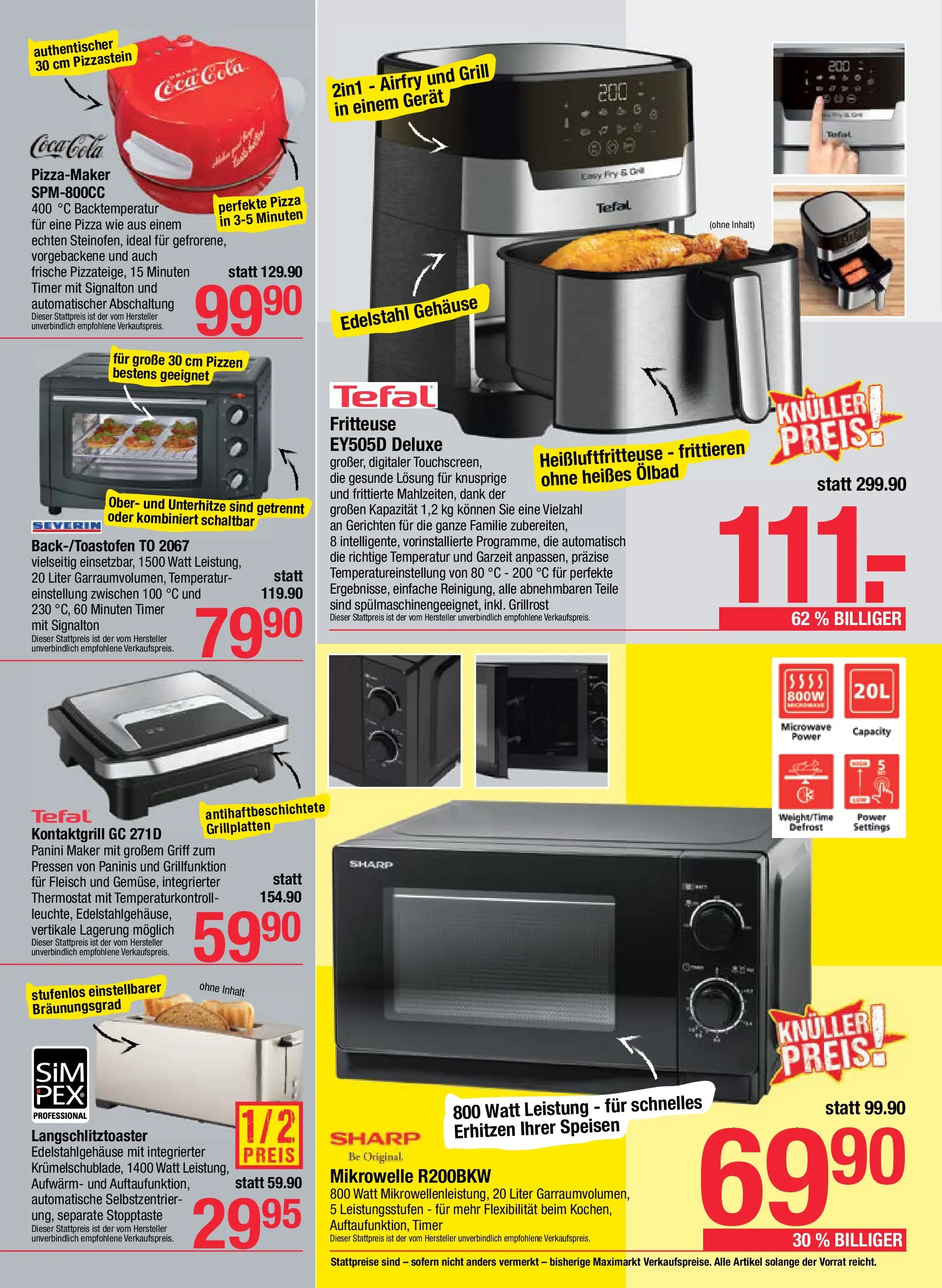 Maximarkt - Maximarkt: Flugblatt von 12.10.2025 - Aktuelle Angebote | Seite: 22 | Produkte: Mikrowelle, Grill, Pizza