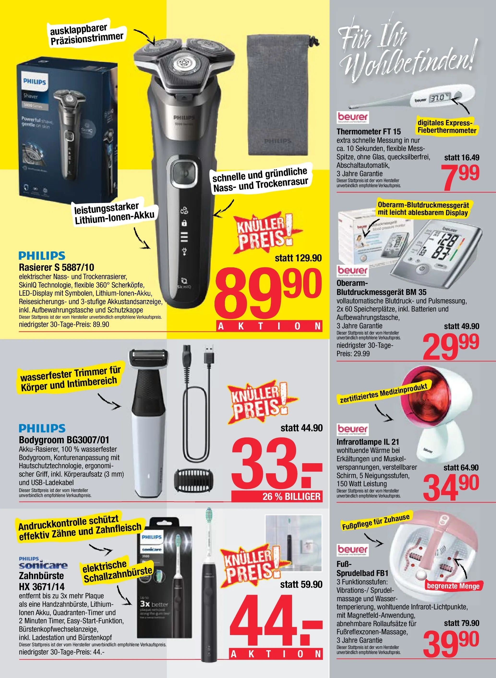 Maximarkt - Maximarkt: Flugblatt von 12.10.2025 - Aktuelle Angebote | Seite: 25 | Produkte: Wasser, Thermometer, Rasierer, Zahnbürste