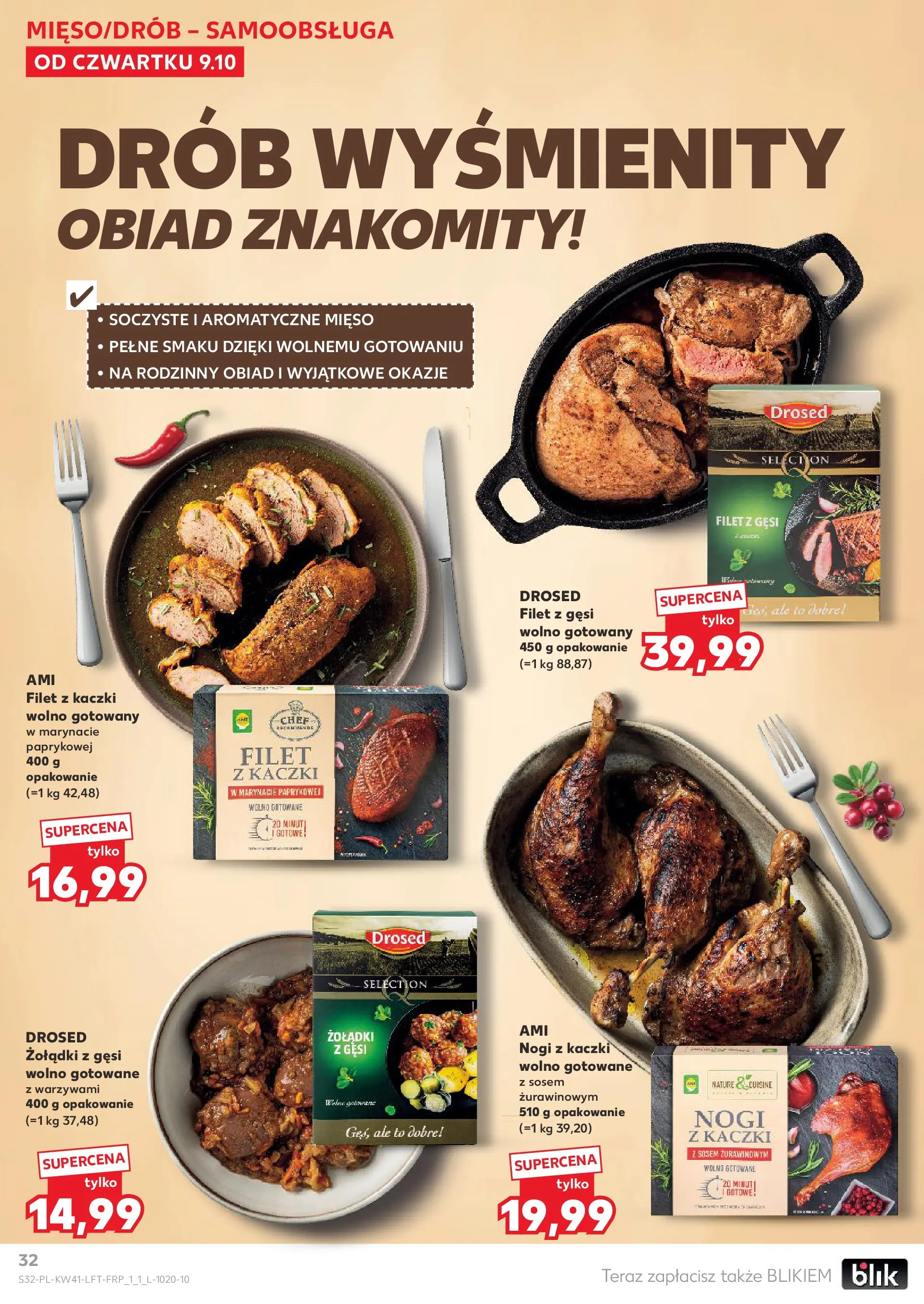 Kaufland gazetka od 09.10.2025 - od jutra PDF | Strona: 32 | Produkty: Mięso, Filet z kaczki, Wolno gotowane