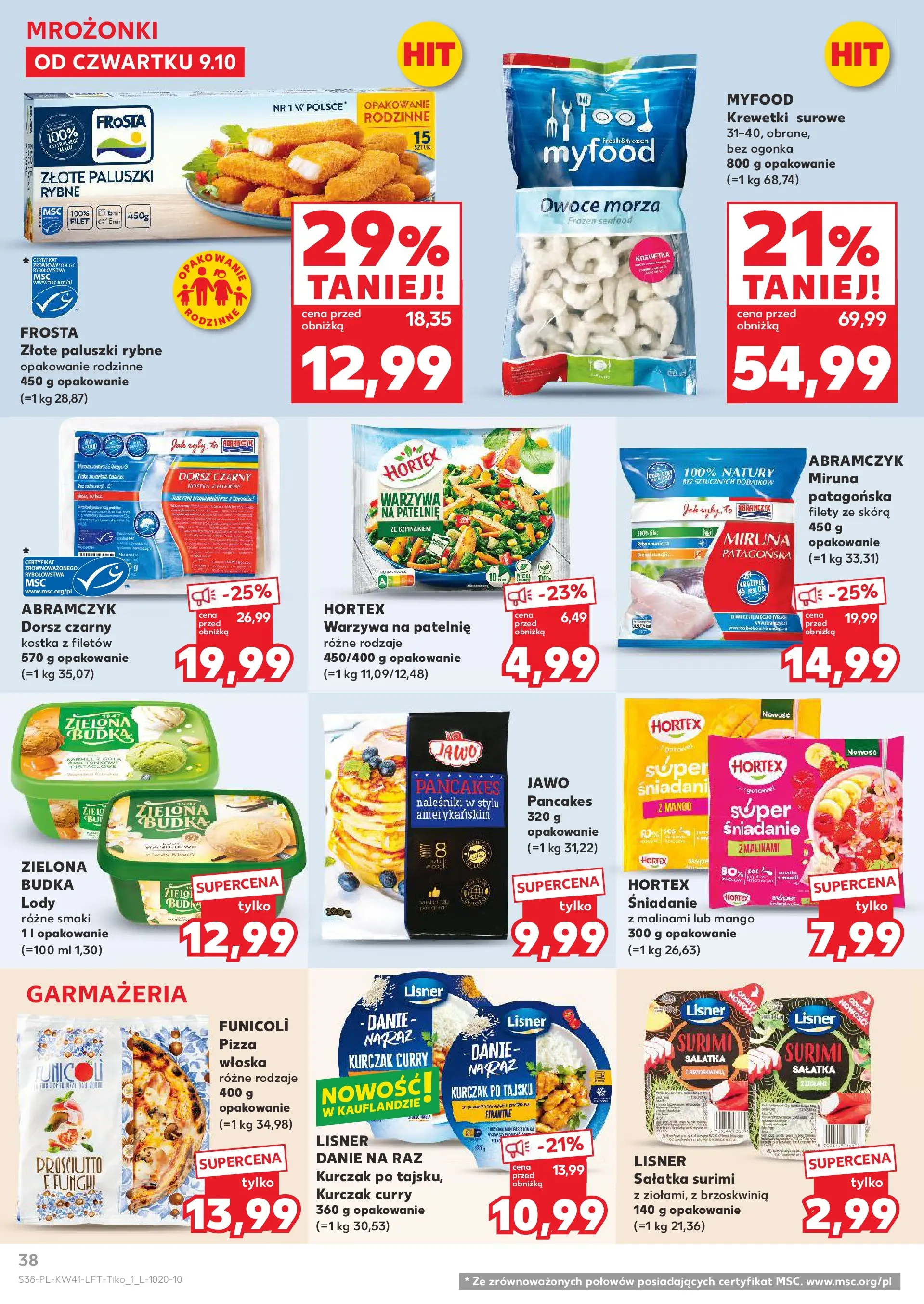 Kaufland gazetka od 09.10.2025 - od jutra PDF | Strona: 38 | Produkty: Dorsz, Patelnie, Dorsz czarny, Pizza