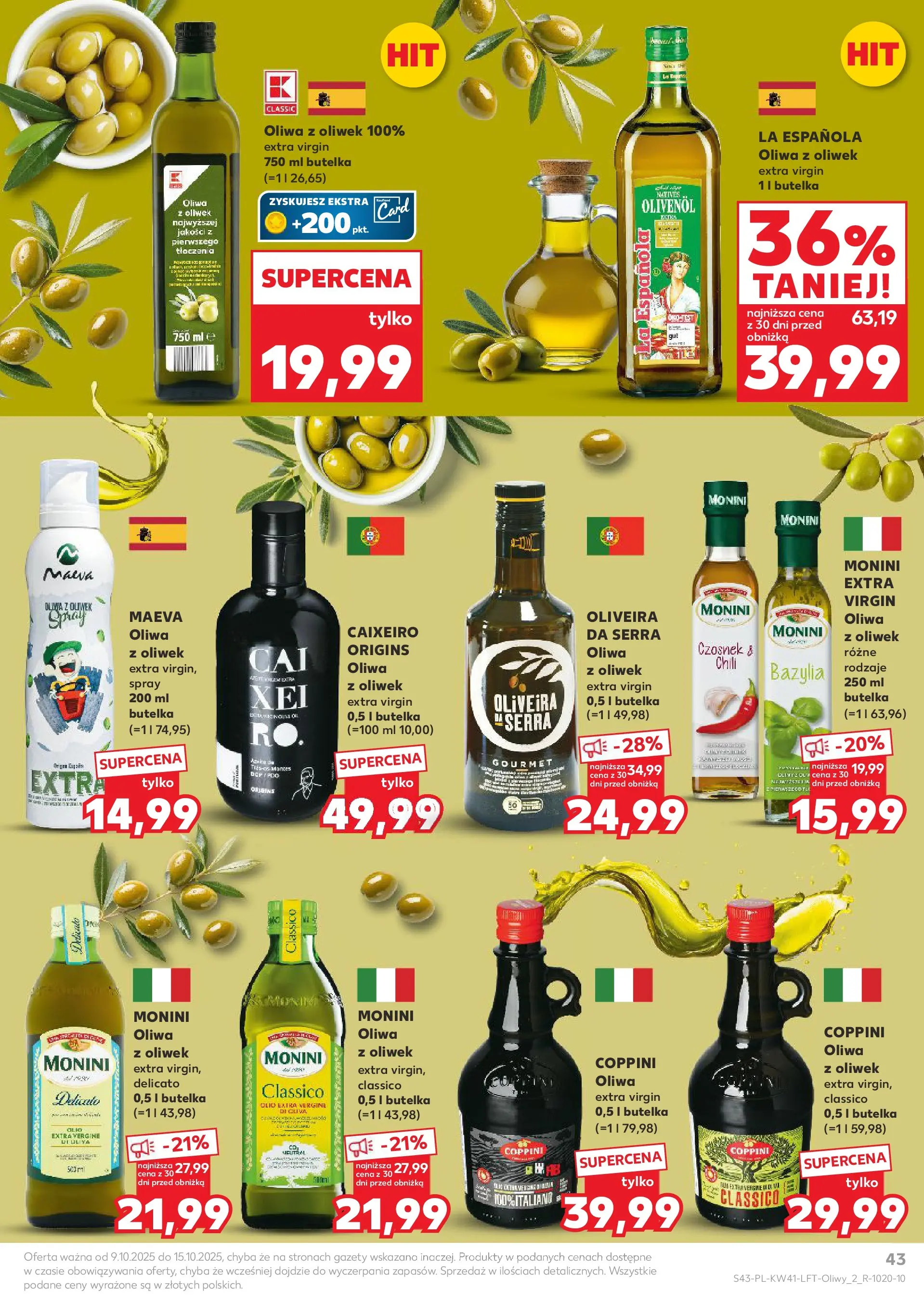 Kaufland gazetka od 09.10.2025 - od jutra PDF | Strona: 43 | Produkty: Czosnek, Chili, Oliwa z oliwek, Bazylia