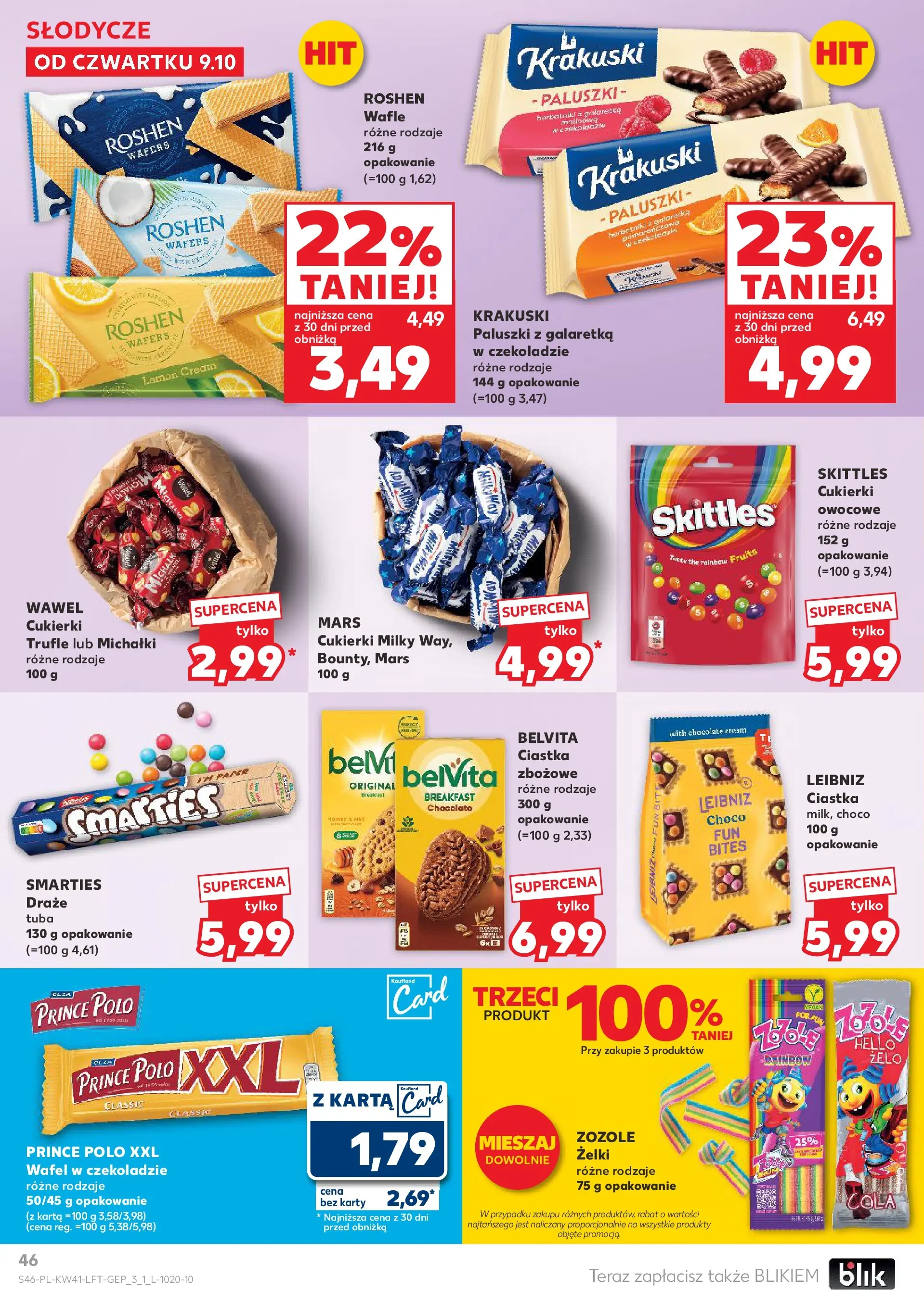 Kaufland gazetka od 09.10.2025 - od jutra PDF | Strona: 46 | Produkty: Karta, Słodycze, Wafle, Ciastka