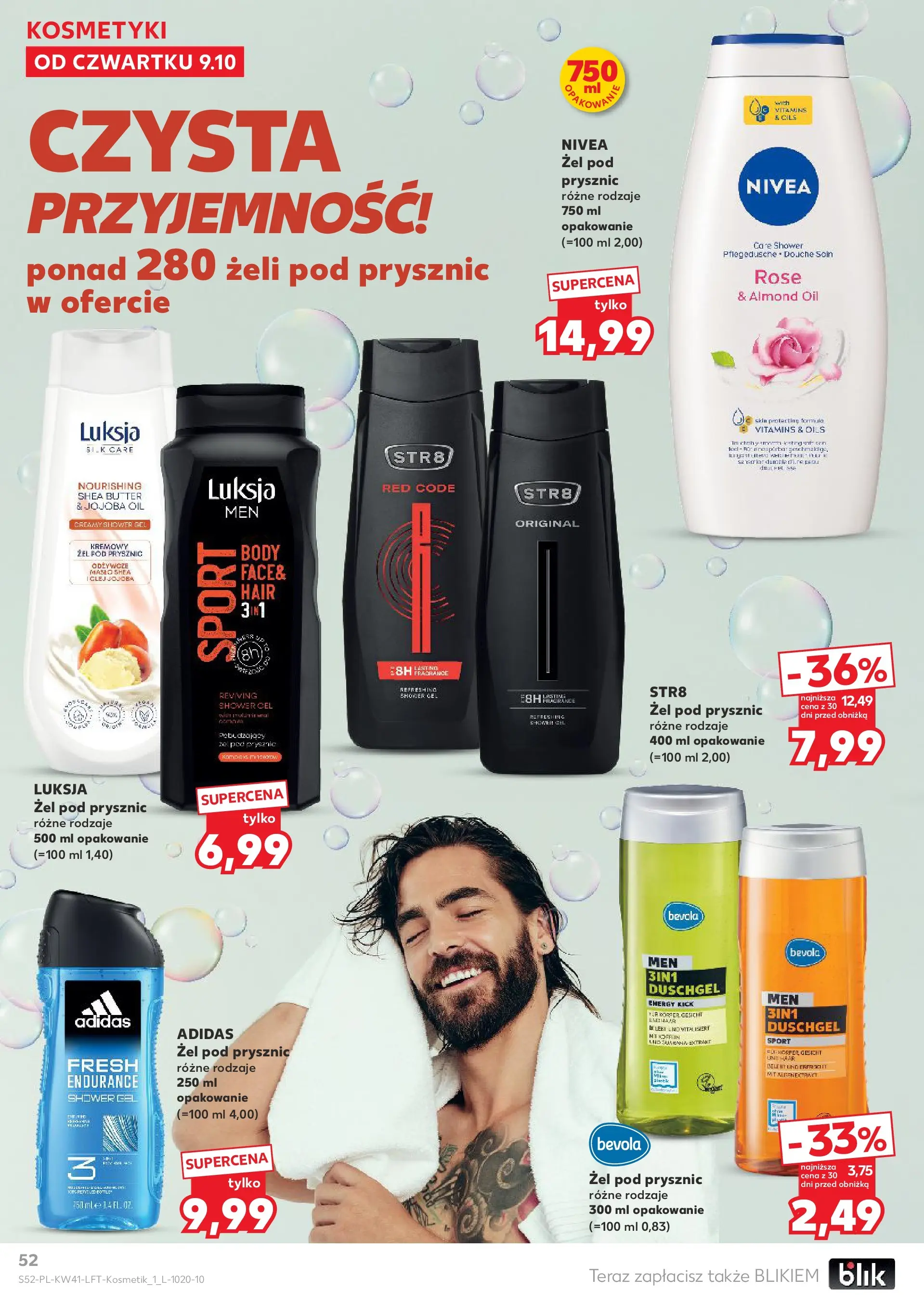 Kaufland gazetka od 09.10.2025 - od jutra PDF | Strona: 52 | Produkty: Kosmetyki, Prysznic, Masło, Żel pod prysznic