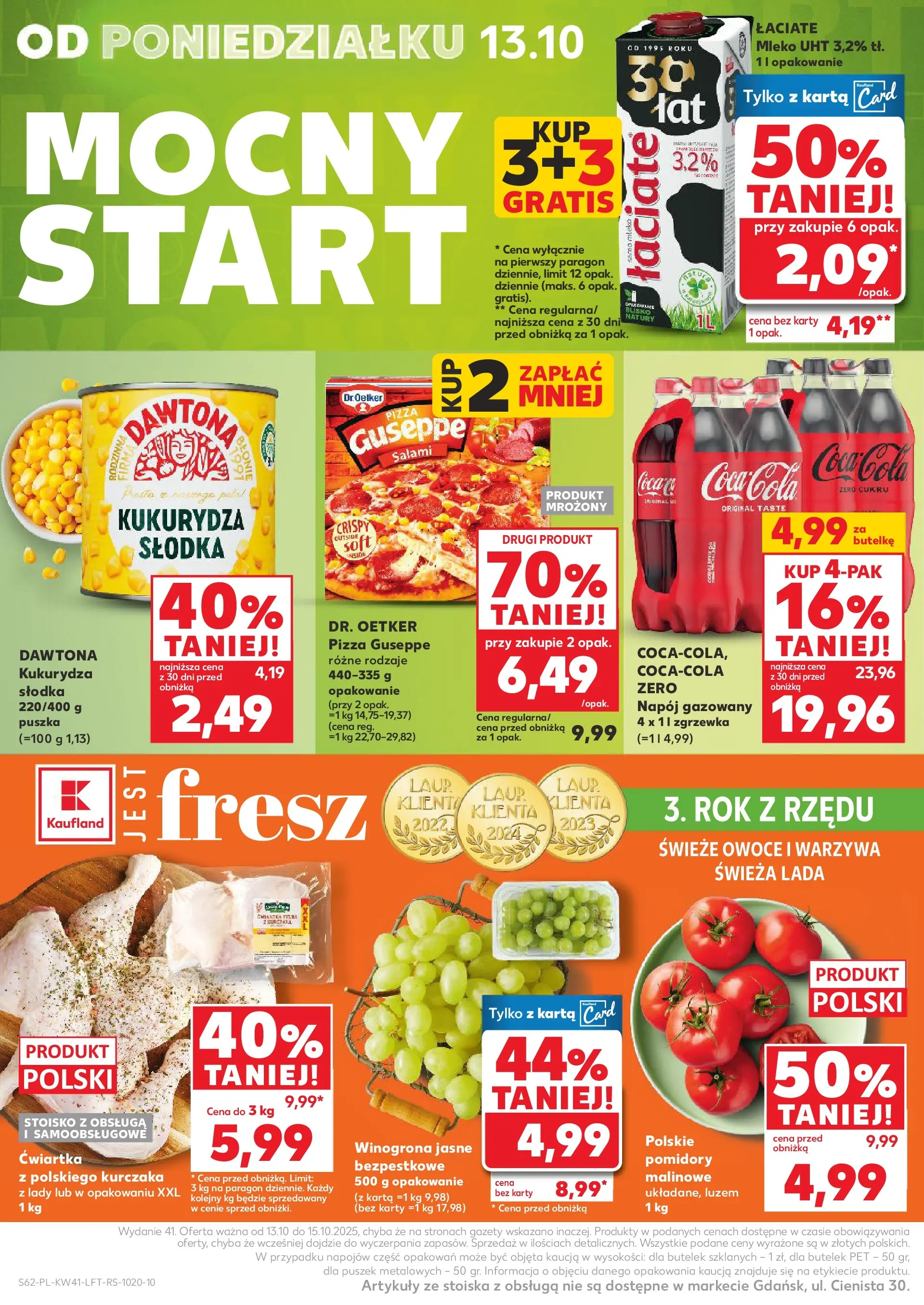 Kaufland gazetka od 09.10.2025 - od jutra PDF | Strona: 62 | Produkty: Karta, Salami, Pomidory, Owoce