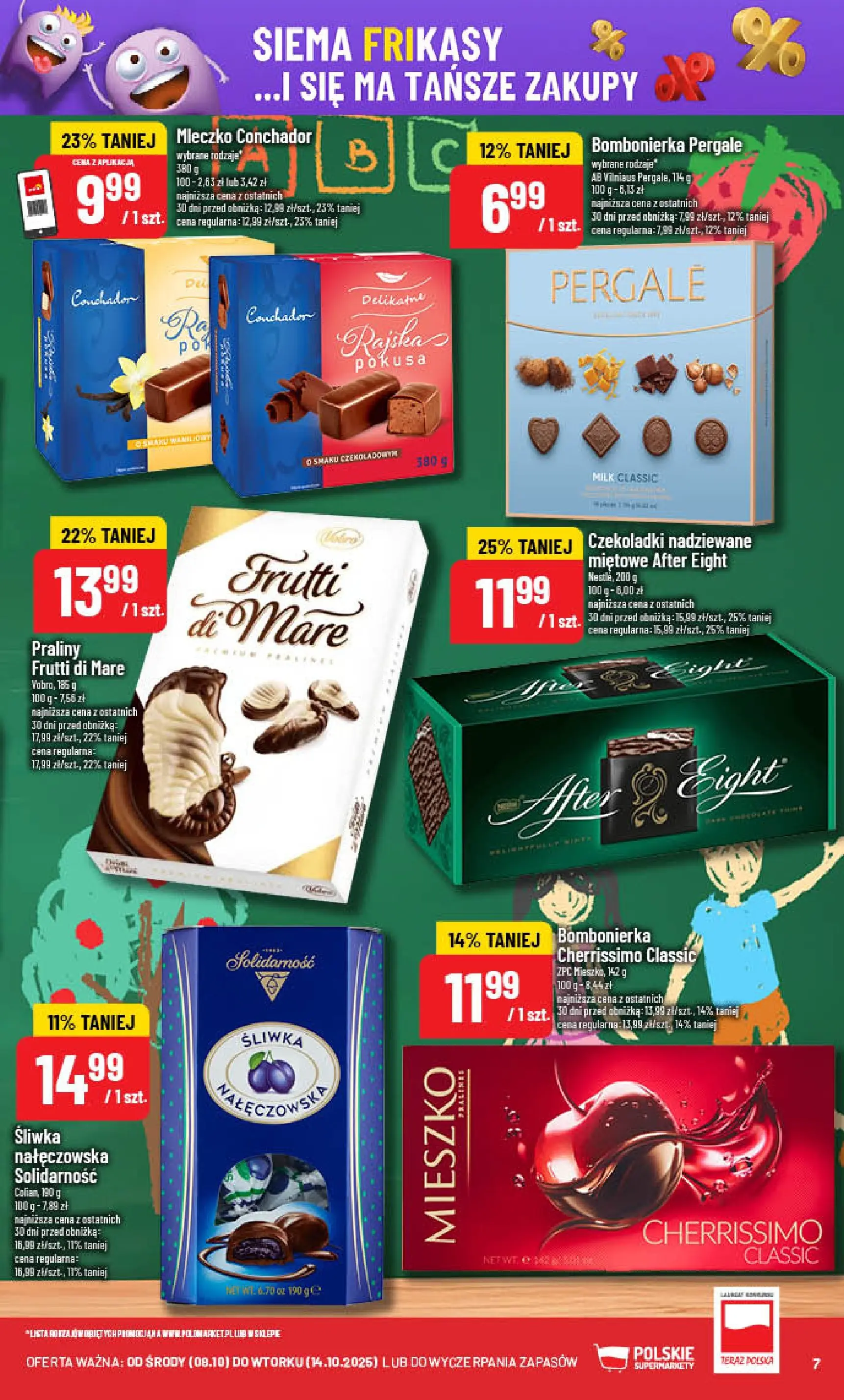POLOmarket gazetka od jutra (08.10.2025) - Nowa PDF | Strona: 7 | Produkty: Czekoladki, Praliny, Bombonierka, Frutti di Mare