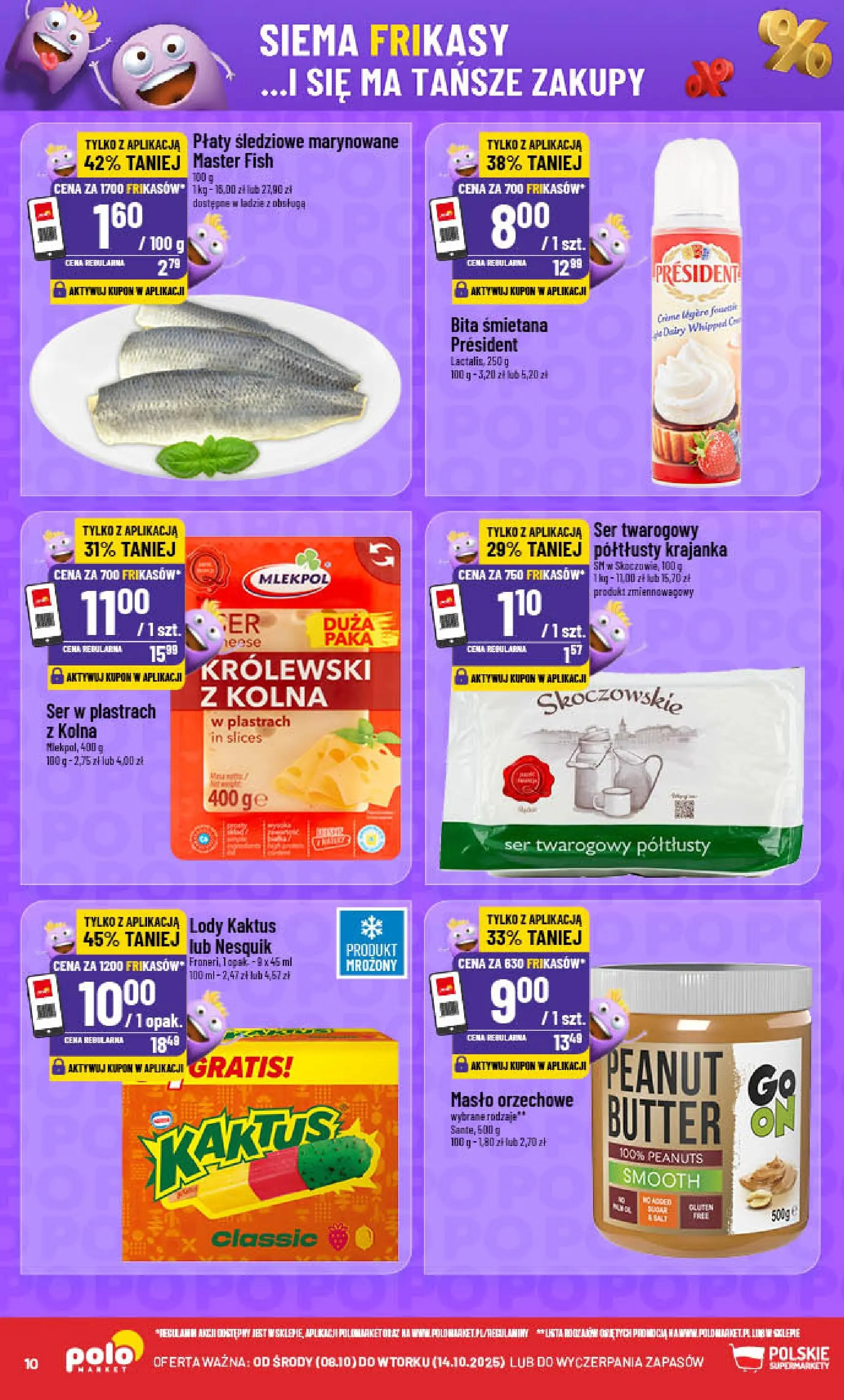 POLOmarket gazetka od jutra (08.10.2025) - Nowa PDF | Strona: 10 | Produkty: Panini, Masło, Śmietana, Lody