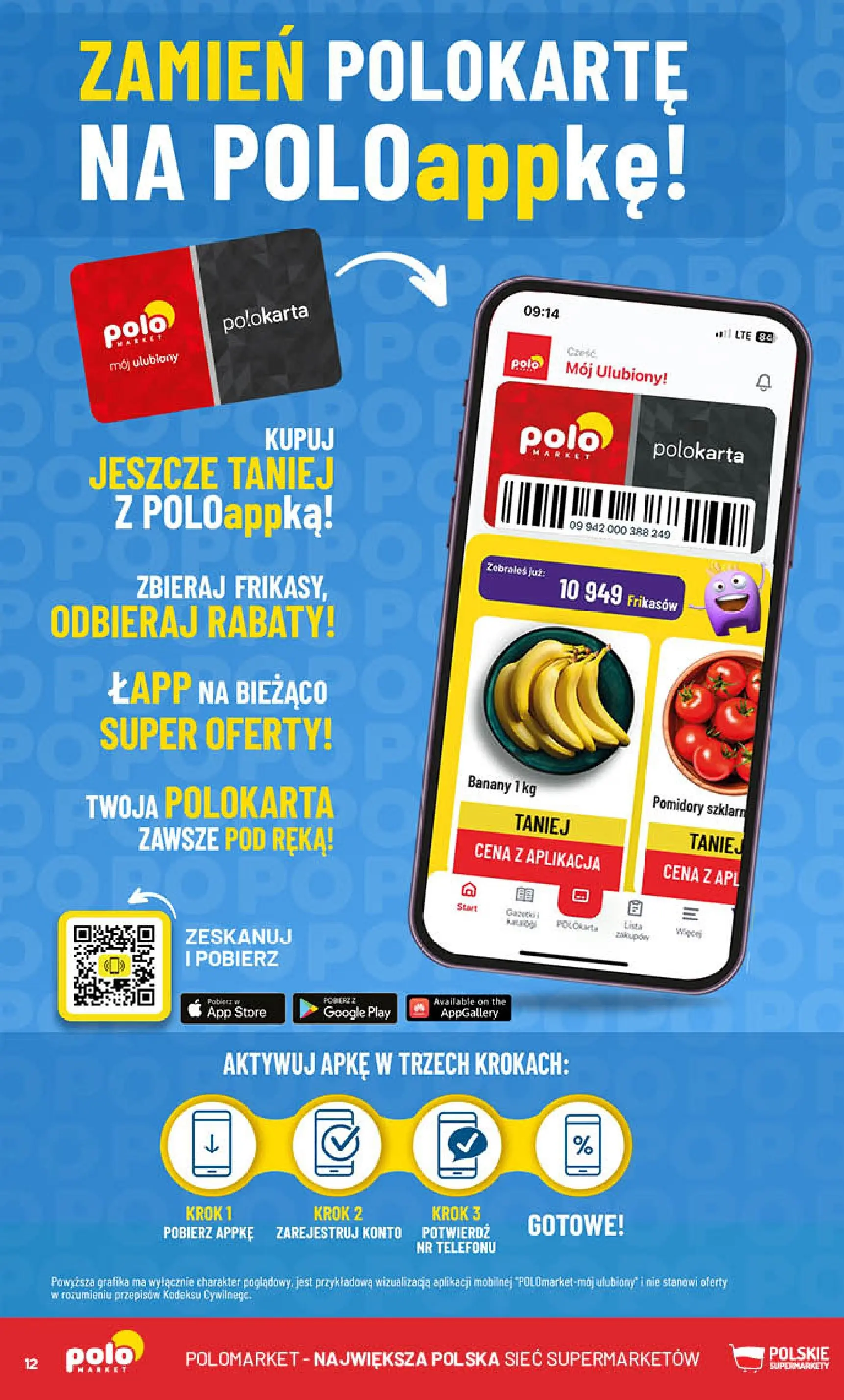POLOmarket gazetka od jutra (08.10.2025) - Nowa PDF | Strona: 12 | Produkty: Pomidory, Banany