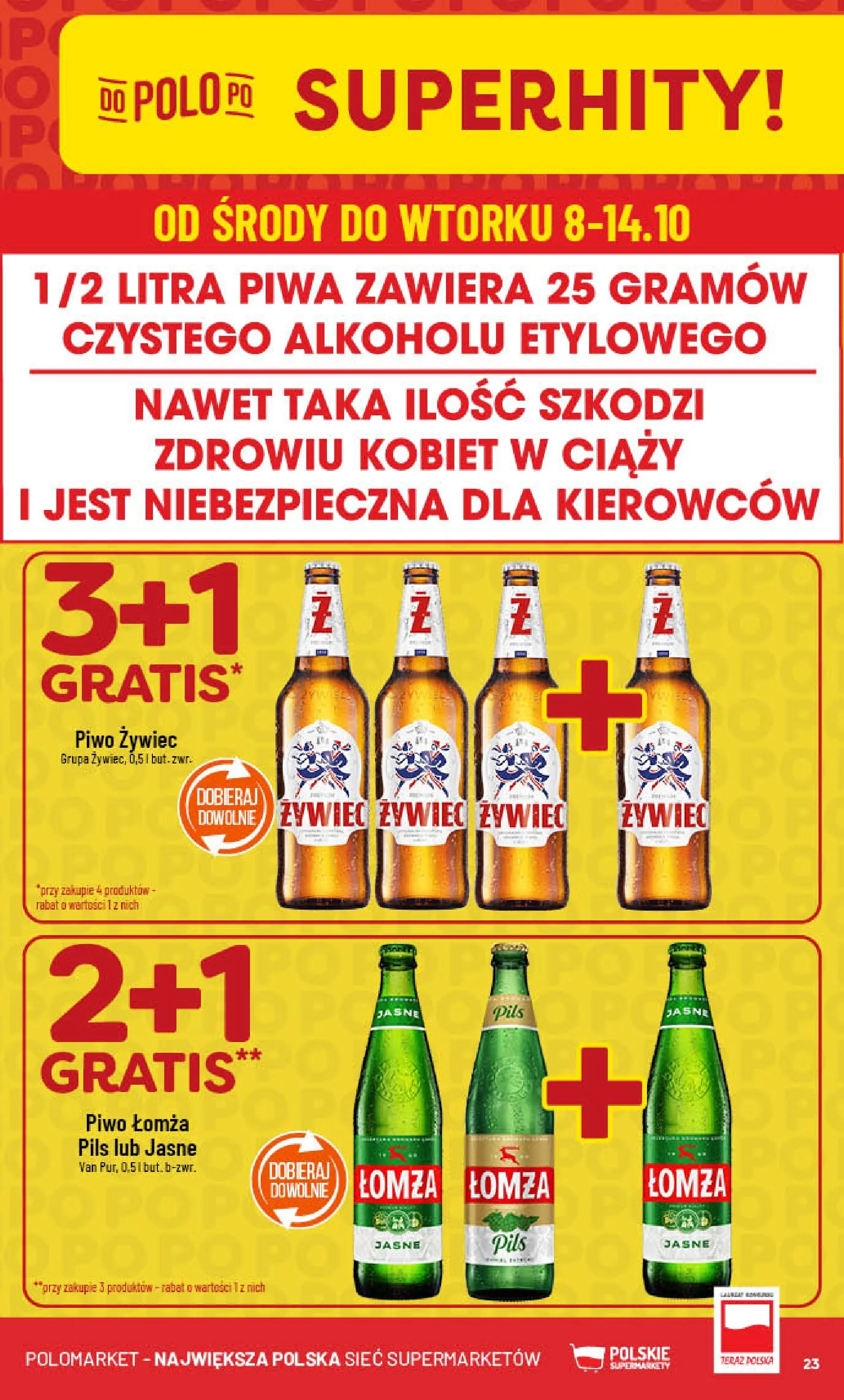 POLOmarket gazetka od jutra (08.10.2025) - Nowa PDF | Strona: 23 | Produkty: Piwo