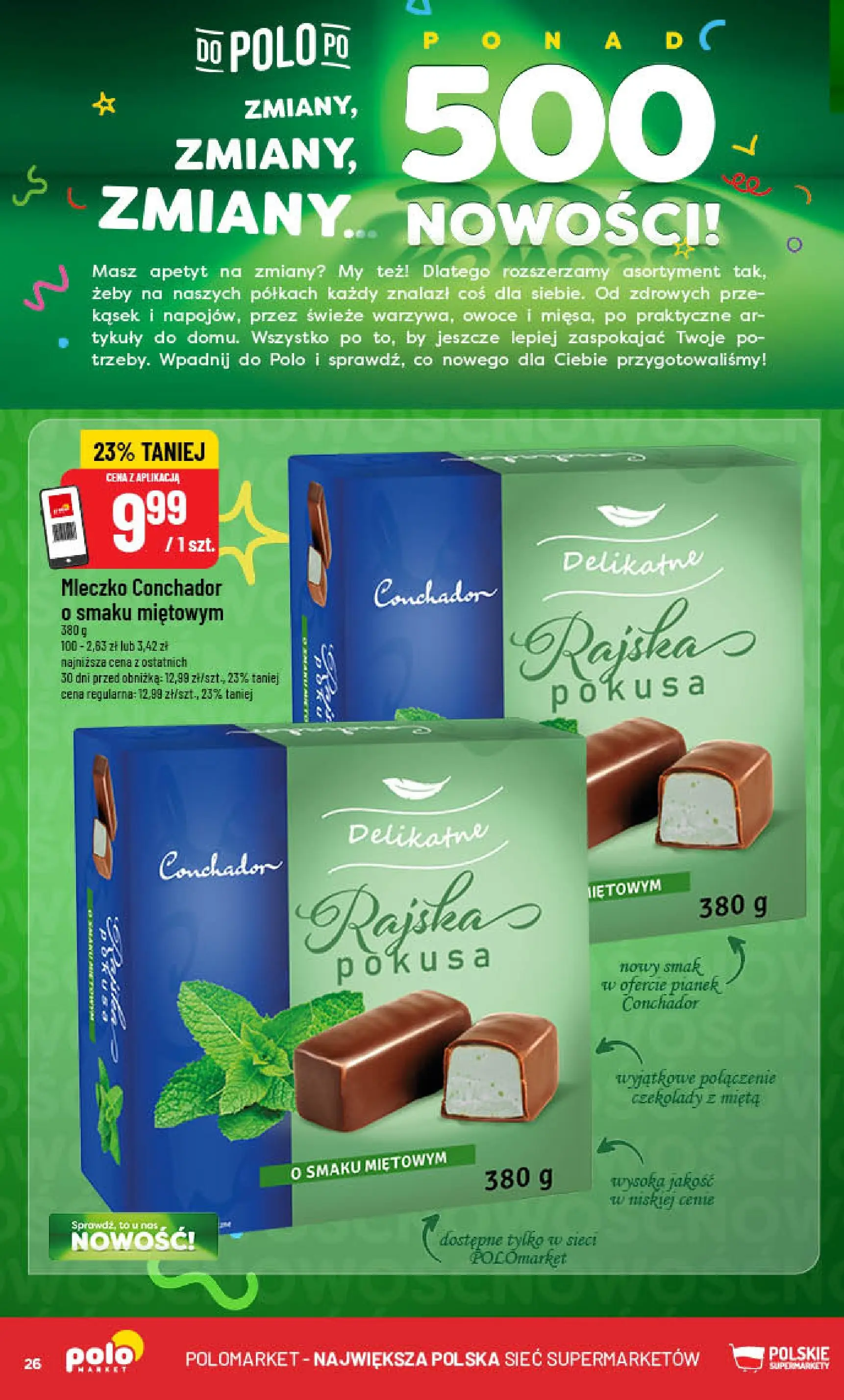 POLOmarket gazetka od jutra (08.10.2025) - Nowa PDF | Strona: 26 | Produkty: Czekolady, Mięta, Owoce