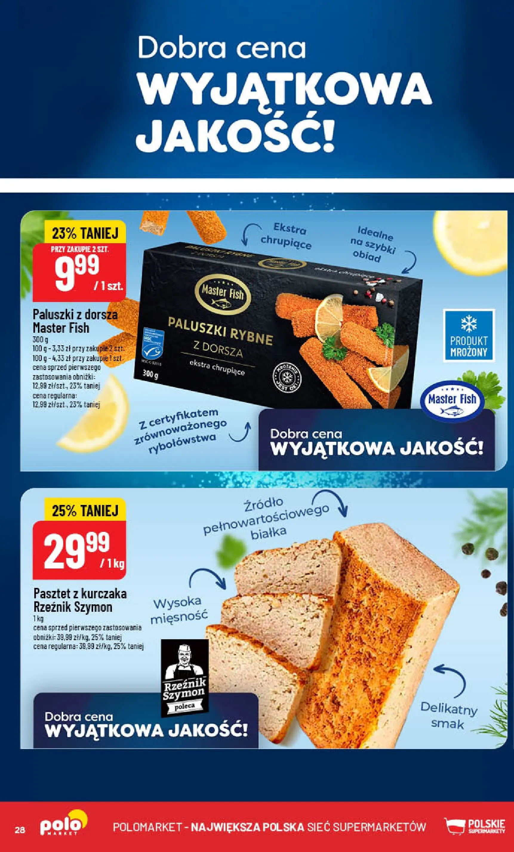 POLOmarket gazetka od jutra (08.10.2025) - Nowa PDF | Strona: 28 | Produkty: Paluszki rybne, Paluszki