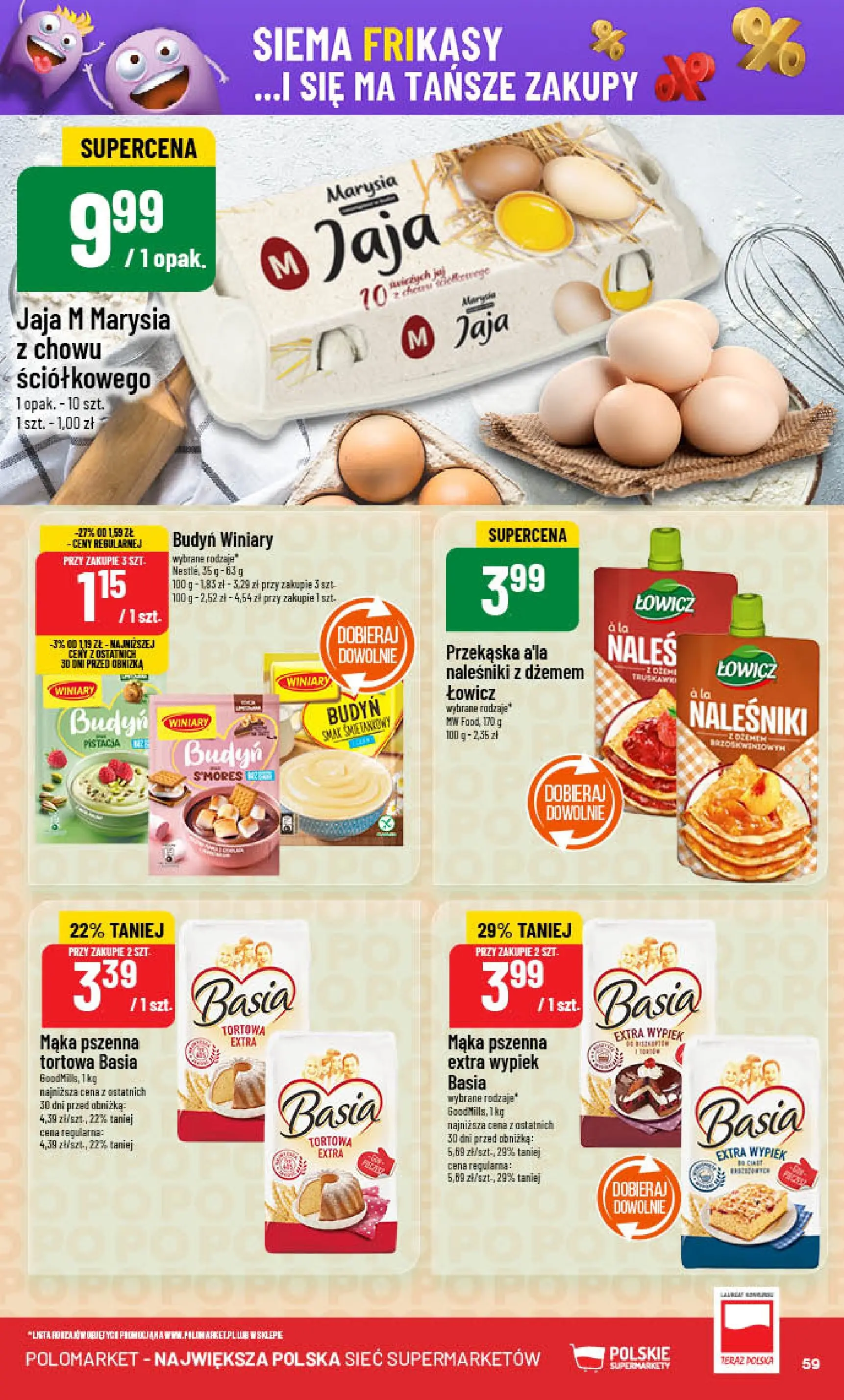 POLOmarket gazetka od jutra (08.10.2025) - Nowa PDF | Strona: 59 | Produkty: Naleśniki, Jaja