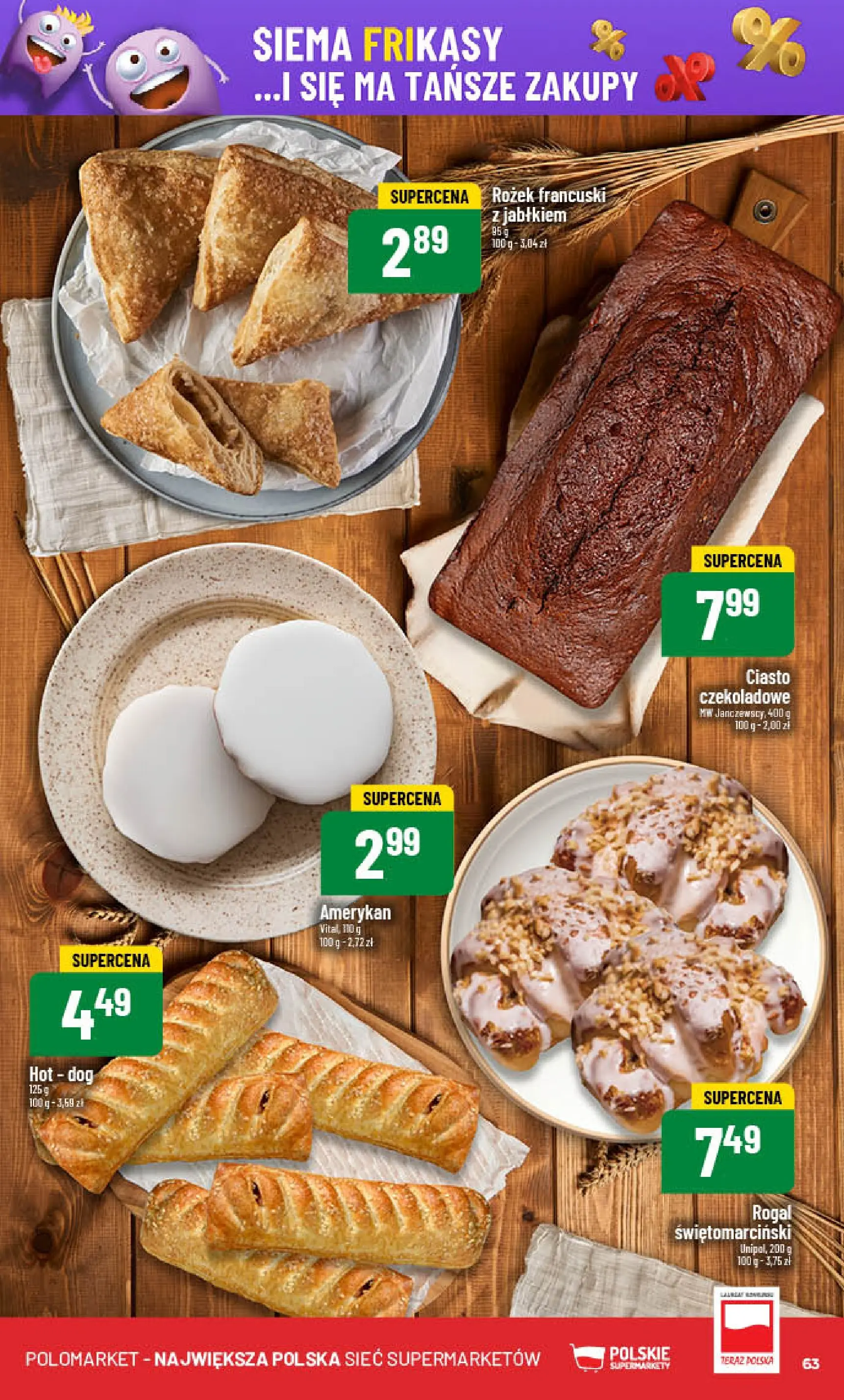 POLOmarket gazetka od jutra (08.10.2025) - Nowa PDF | Strona: 63 | Produkty: Ciasto, Ciasto czekoladowe