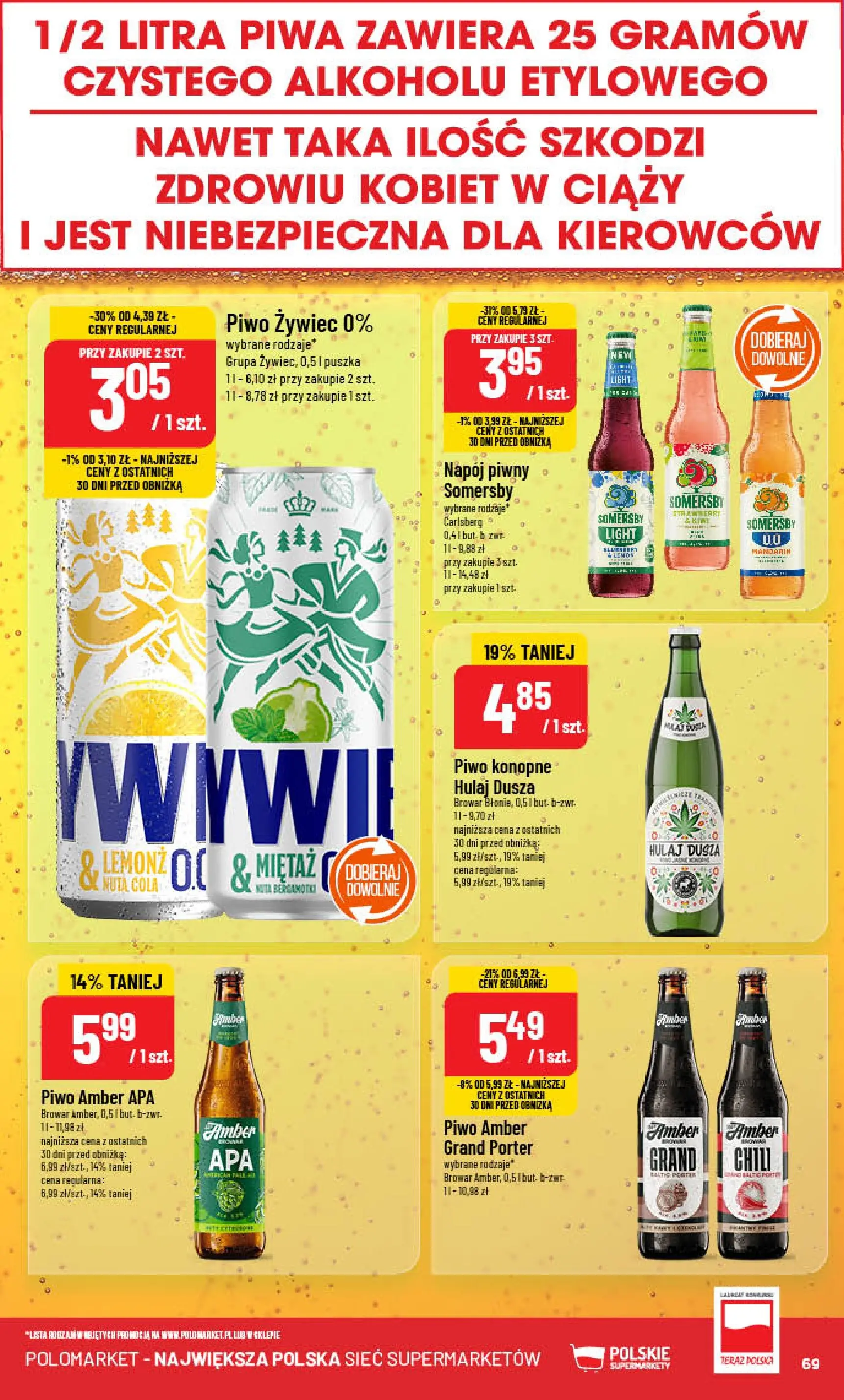 POLOmarket gazetka od jutra (08.10.2025) - Nowa PDF | Strona: 69 | Produkty: Piwo konopne, Chili, Piwo, Somersby