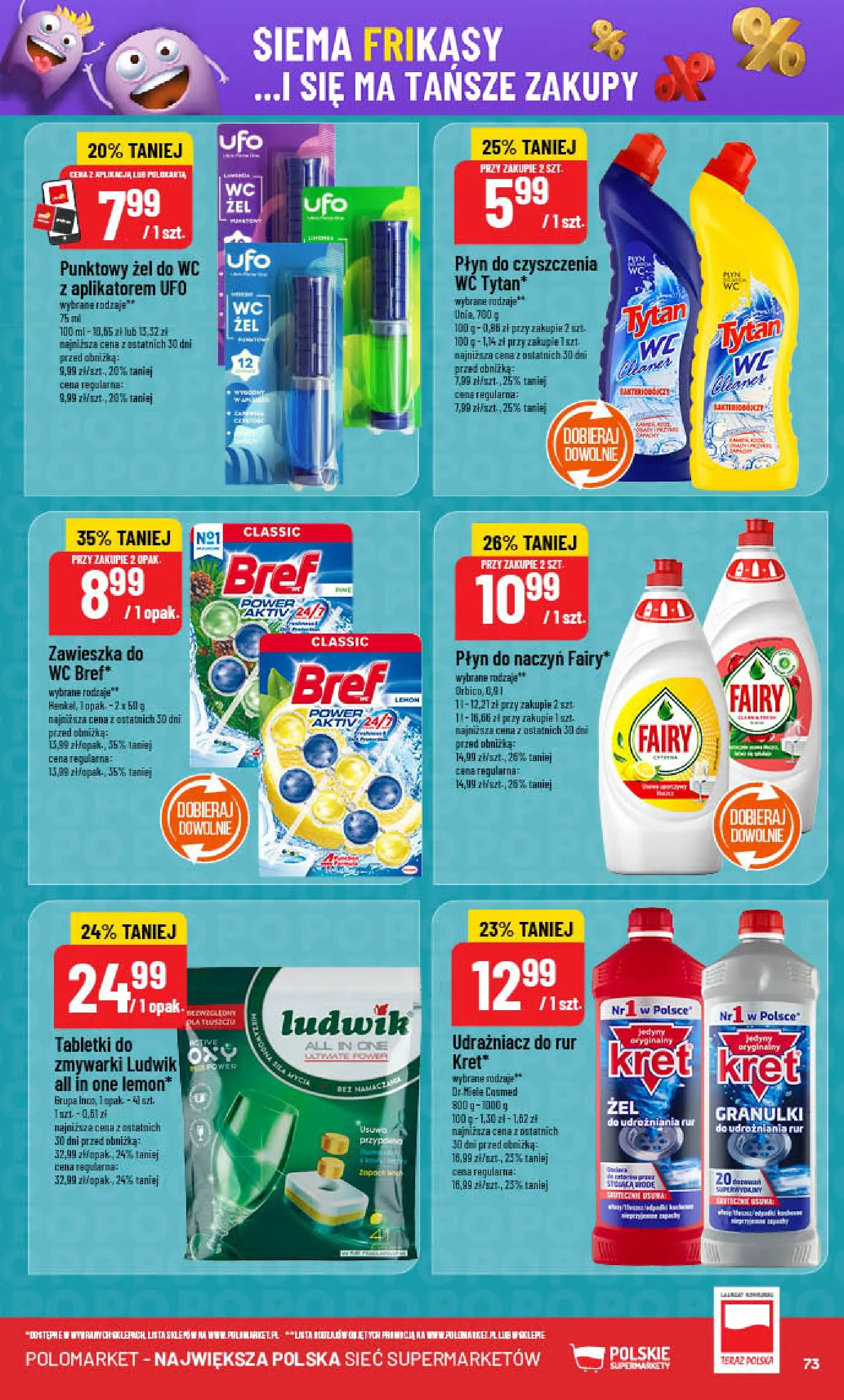 POLOmarket gazetka od jutra (08.10.2025) - Nowa PDF | Strona: 73 | Produkty: Cleaner, Fairy