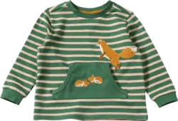 ALANA Sweatshirt mit Fuchs-Familien-Motiv, grün, Gr. 92
