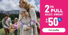 2ÈME PULL GILET, SWEAT A -50%