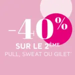 Jennyfer -40% sur le 2&egrave;me pull, sweat ou gilet femme - au 31.10.2025