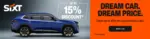Sixt Up to 15% discount - au 07.11.2025