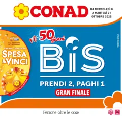 Anteprima del volantino Conad - 50 giorni BIS valido a partire dal 08.10.2025