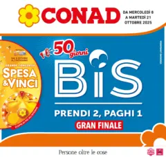 Anteprima del volantino Conad - 50 giorni BIS valido a partire dal 08.10.2025