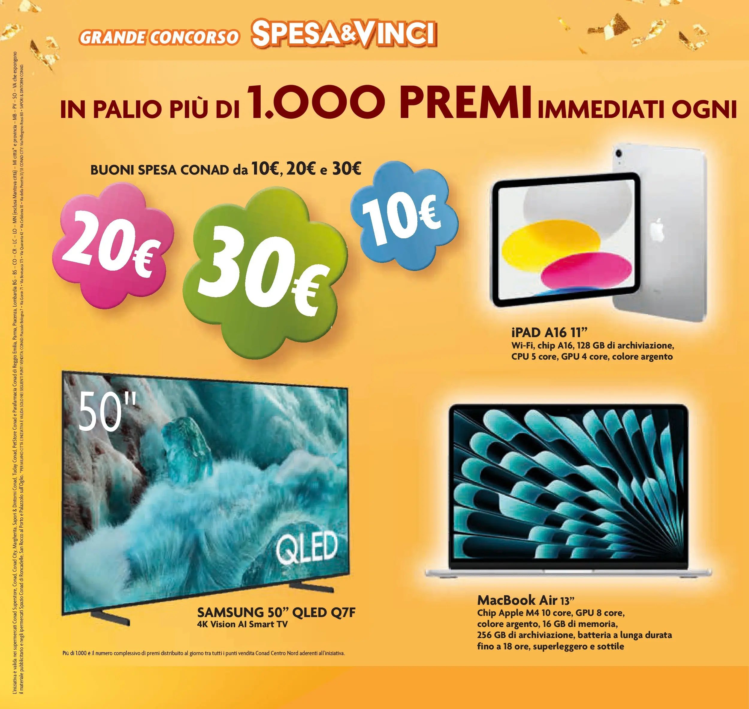 Volantino Conad dal 08/10/2025 > Anteprima | Pagina: 4 | Prodotti: Tv samsung, Tablet, TV, Ipad