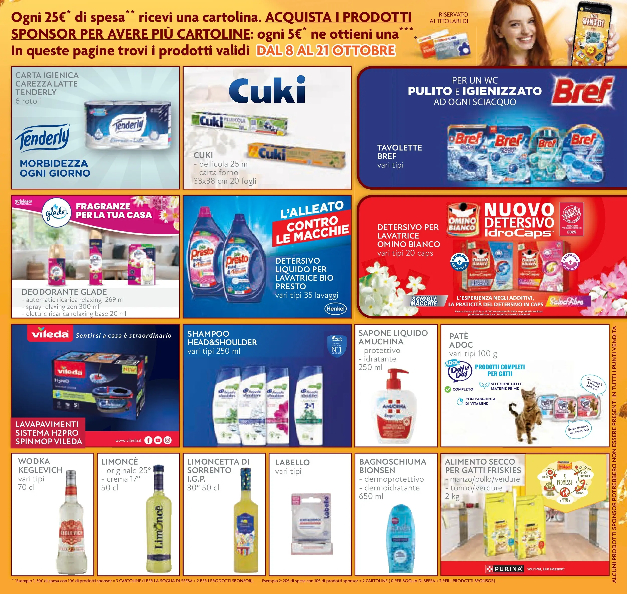 Volantino Conad dal 08/10/2025 > Anteprima | Pagina: 11 | Prodotti: Deodorante, Vodka, Limoncello, Carta forno