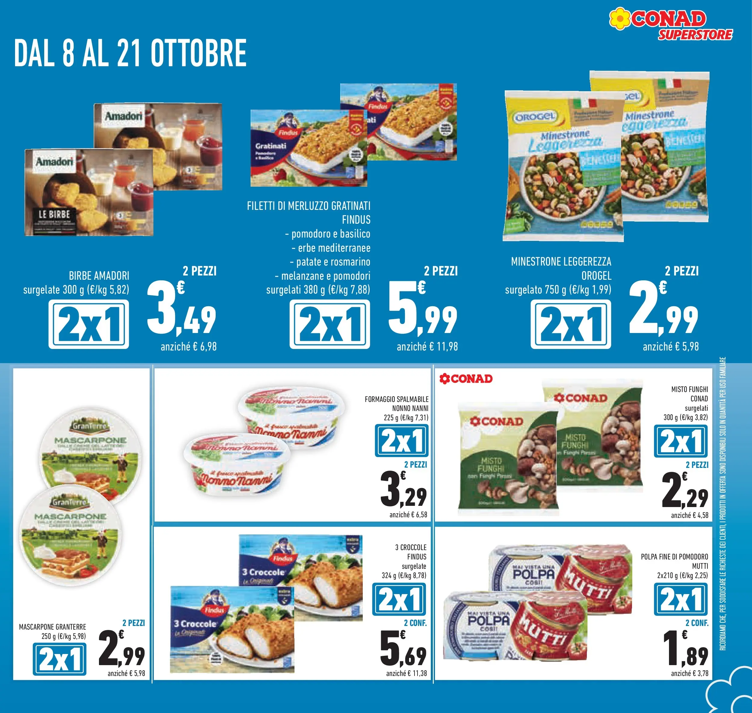 Volantino Conad dal 08/10/2025 > Anteprima | Pagina: 13 | Prodotti: Rosmarino, Formaggio, Funghi, Mascarpone