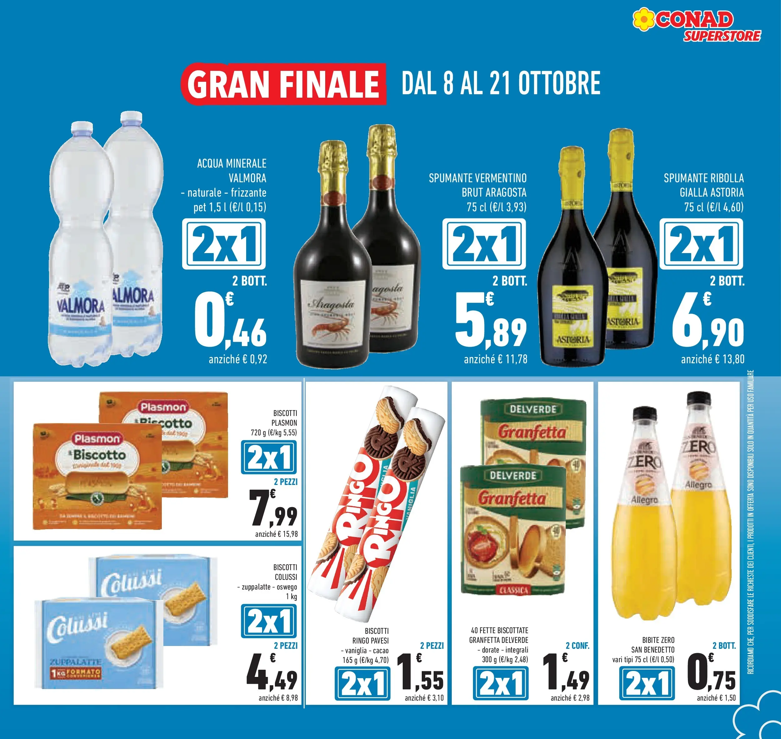 Volantino Conad dal 08/10/2025 > Anteprima | Pagina: 15 | Prodotti: Biscotti, Spumante, Cacao, Fette biscottate