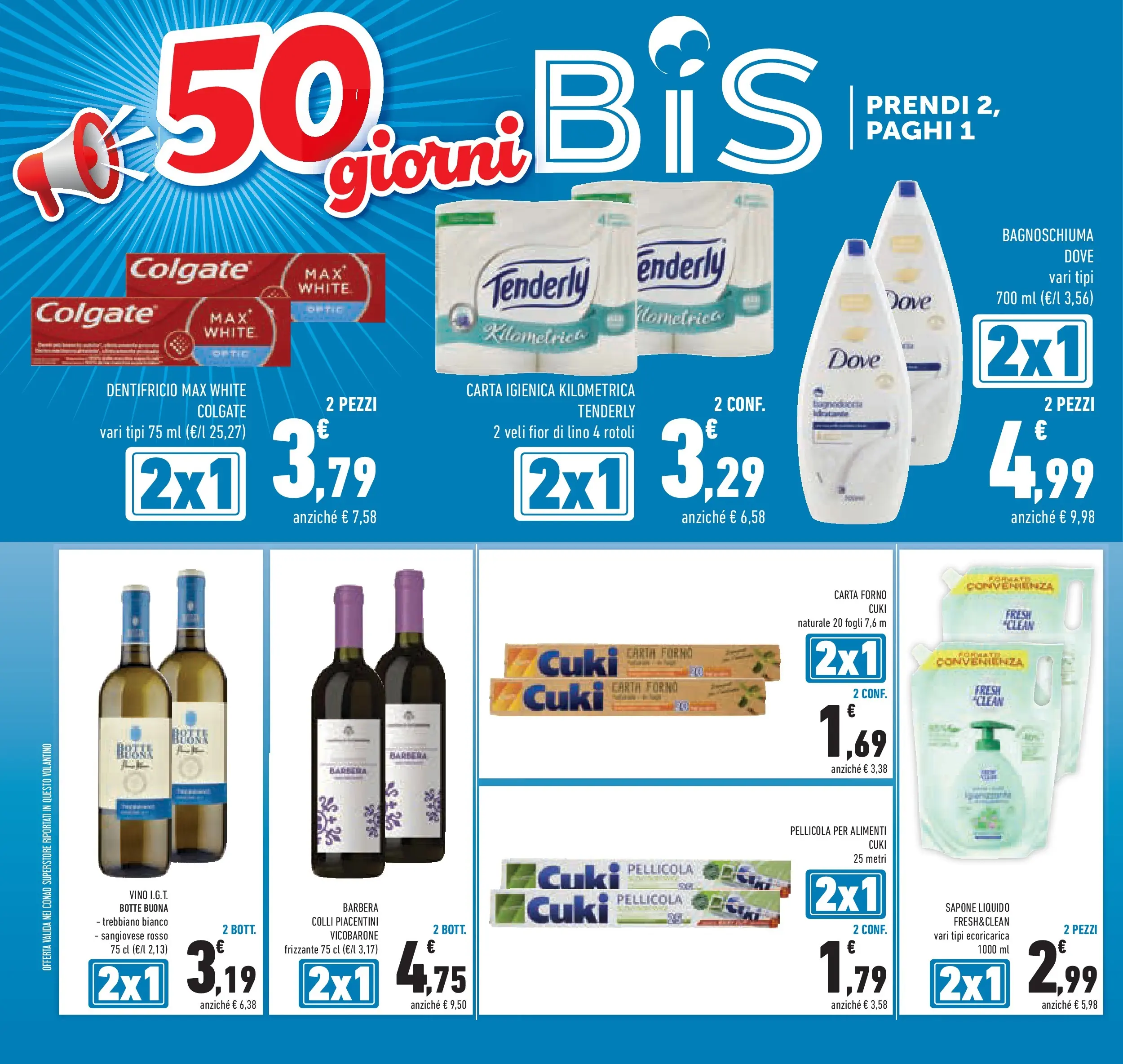 Volantino Conad dal 08/10/2025 > Anteprima | Pagina: 16 | Prodotti: Carta igienica, Bagnoschiuma, Dentifricio, Vino