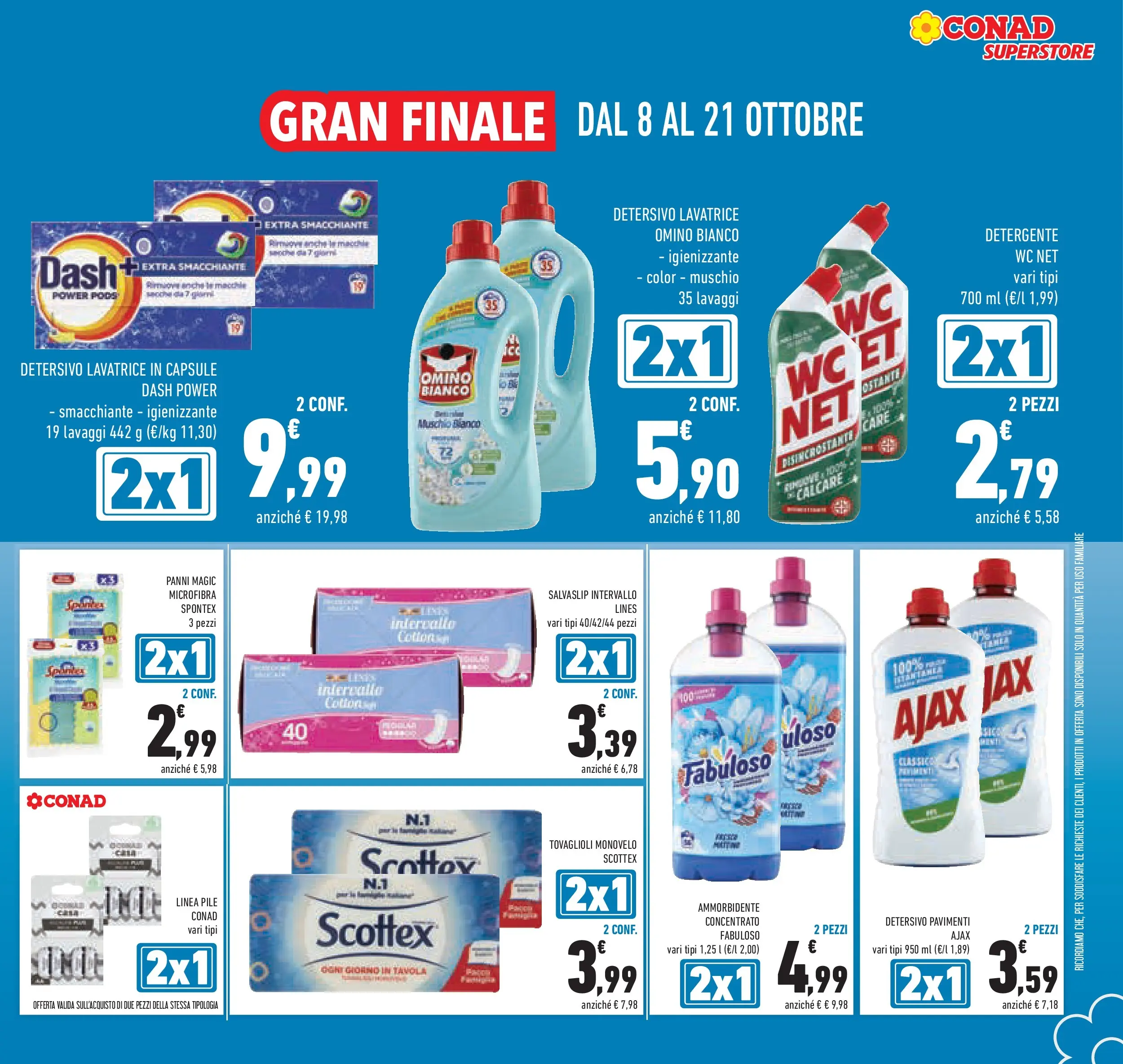 Volantino Conad dal 08/10/2025 > Anteprima | Pagina: 17 | Prodotti: Pile, Detergente, Lavatrice, WC