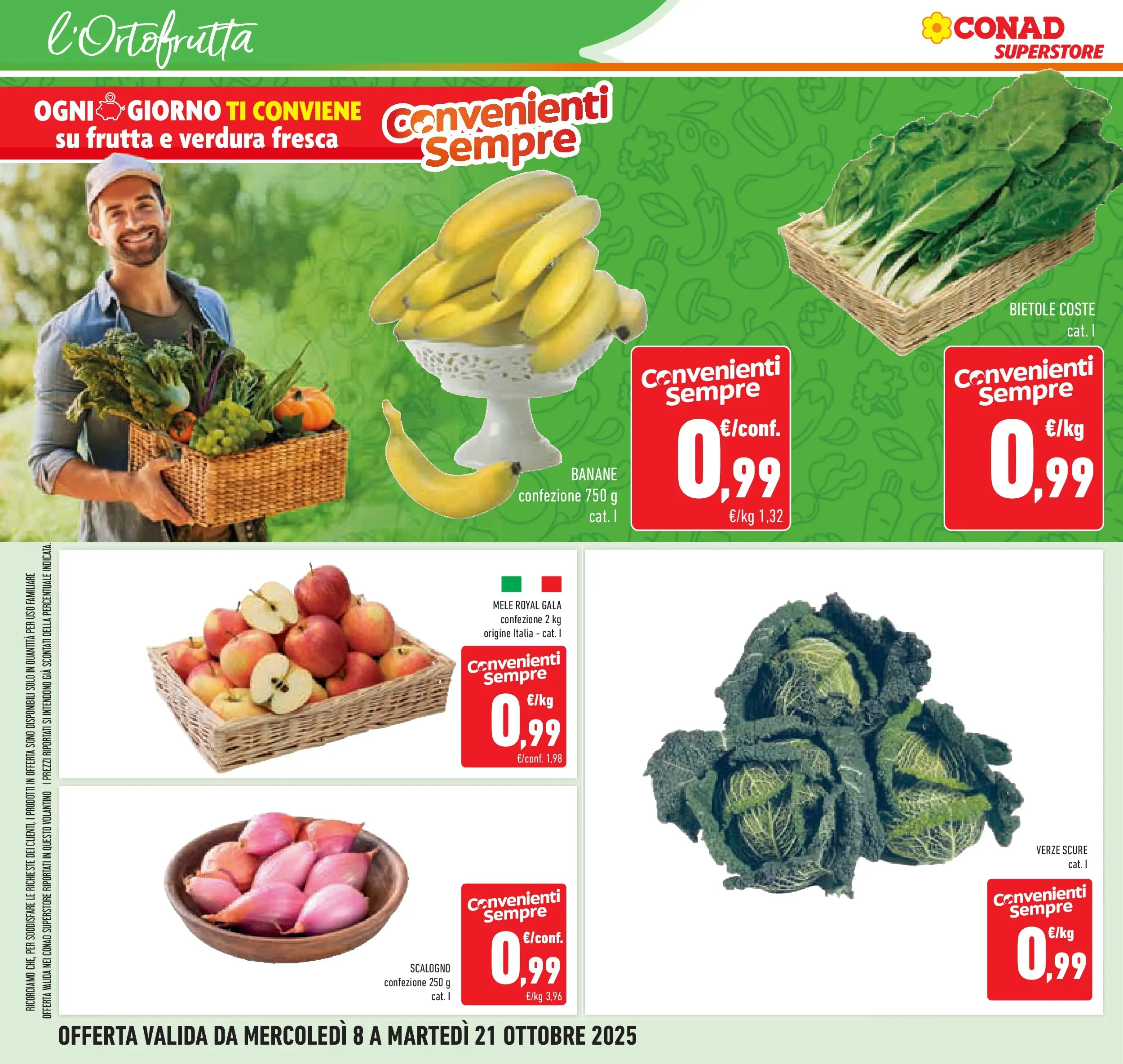 Volantino Conad dal 08/10/2025 > Anteprima | Pagina: 18 | Prodotti: Mele, Banane, Frutta