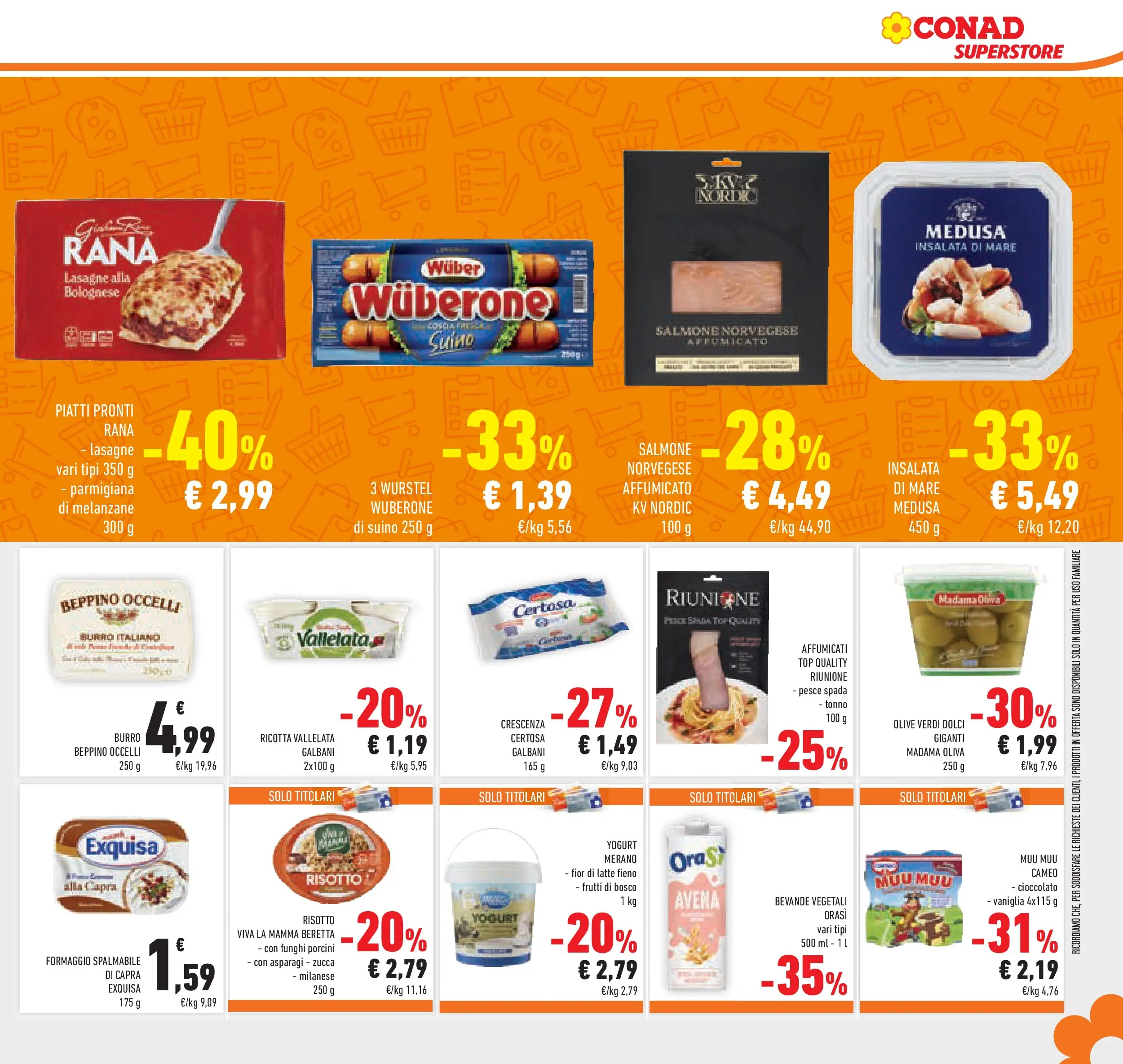 Volantino Conad dal 08/10/2025 > Anteprima | Pagina: 31 | Prodotti: Suino, Wurstel, Melanzane, Ricotta