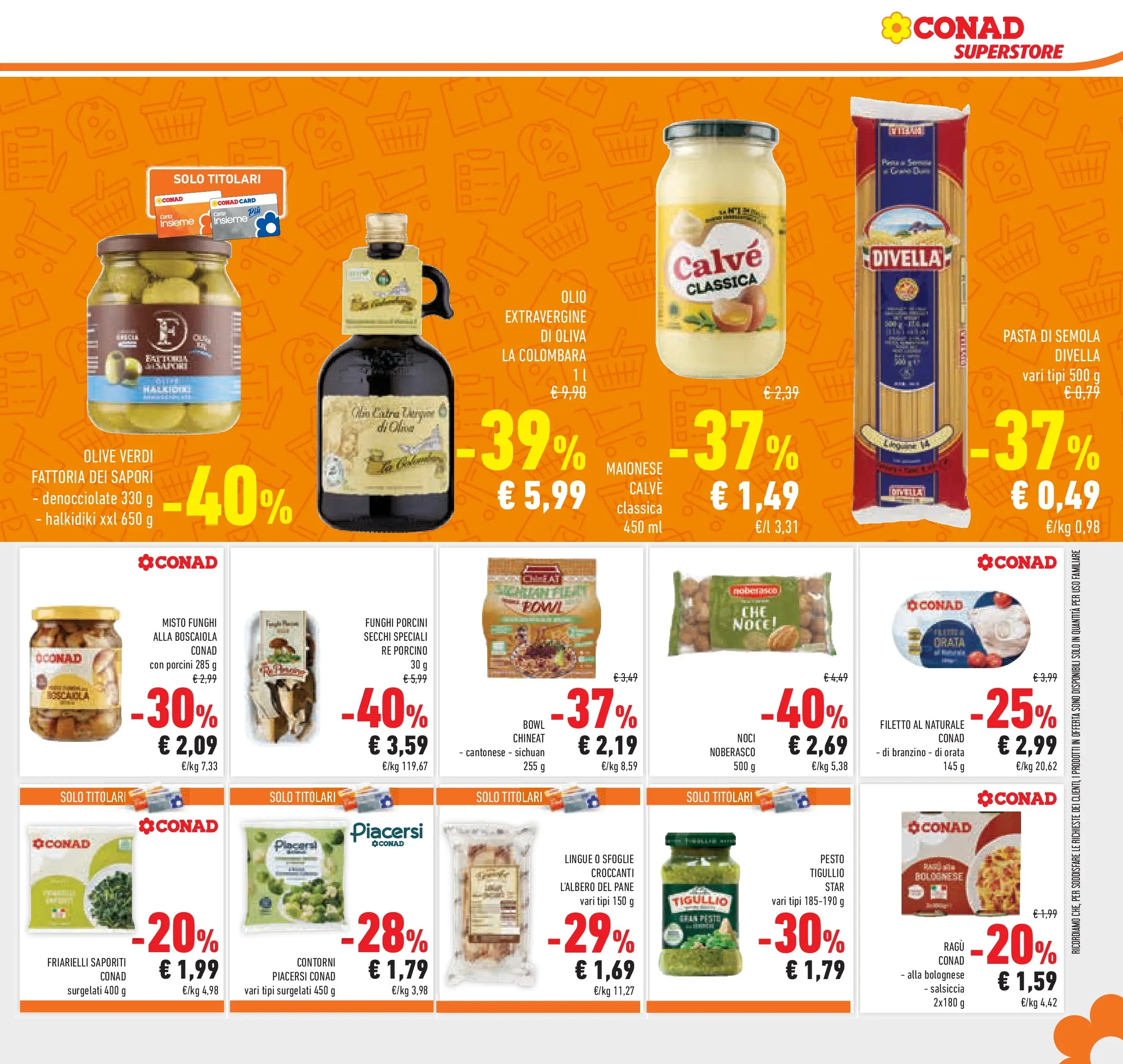 Volantino Conad dal 08/10/2025 > Anteprima | Pagina: 33 | Prodotti: Branzino, Maionese, Pasta, Ragú