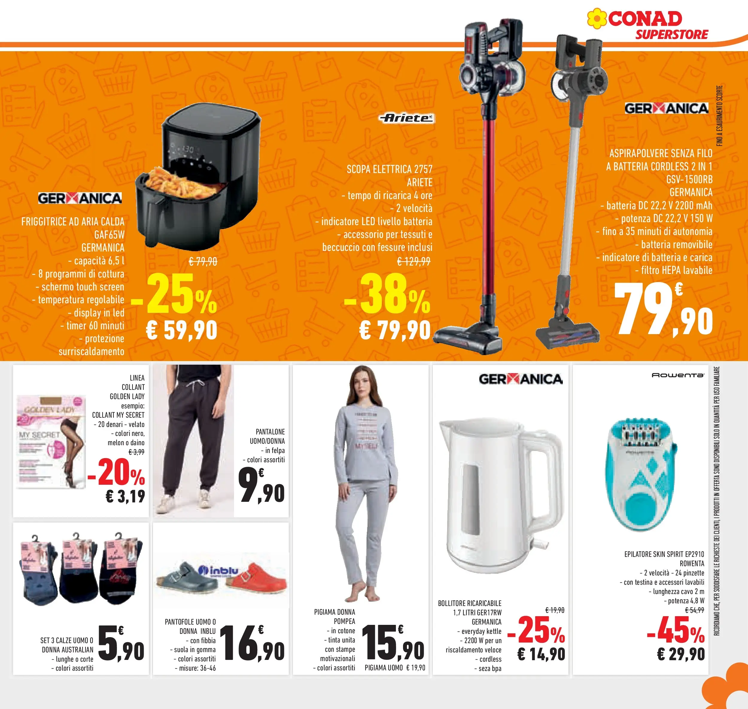 Volantino Conad dal 08/10/2025 > Anteprima | Pagina: 41 | Prodotti: Schermo, Pigiama, Cavo, Friggitrice