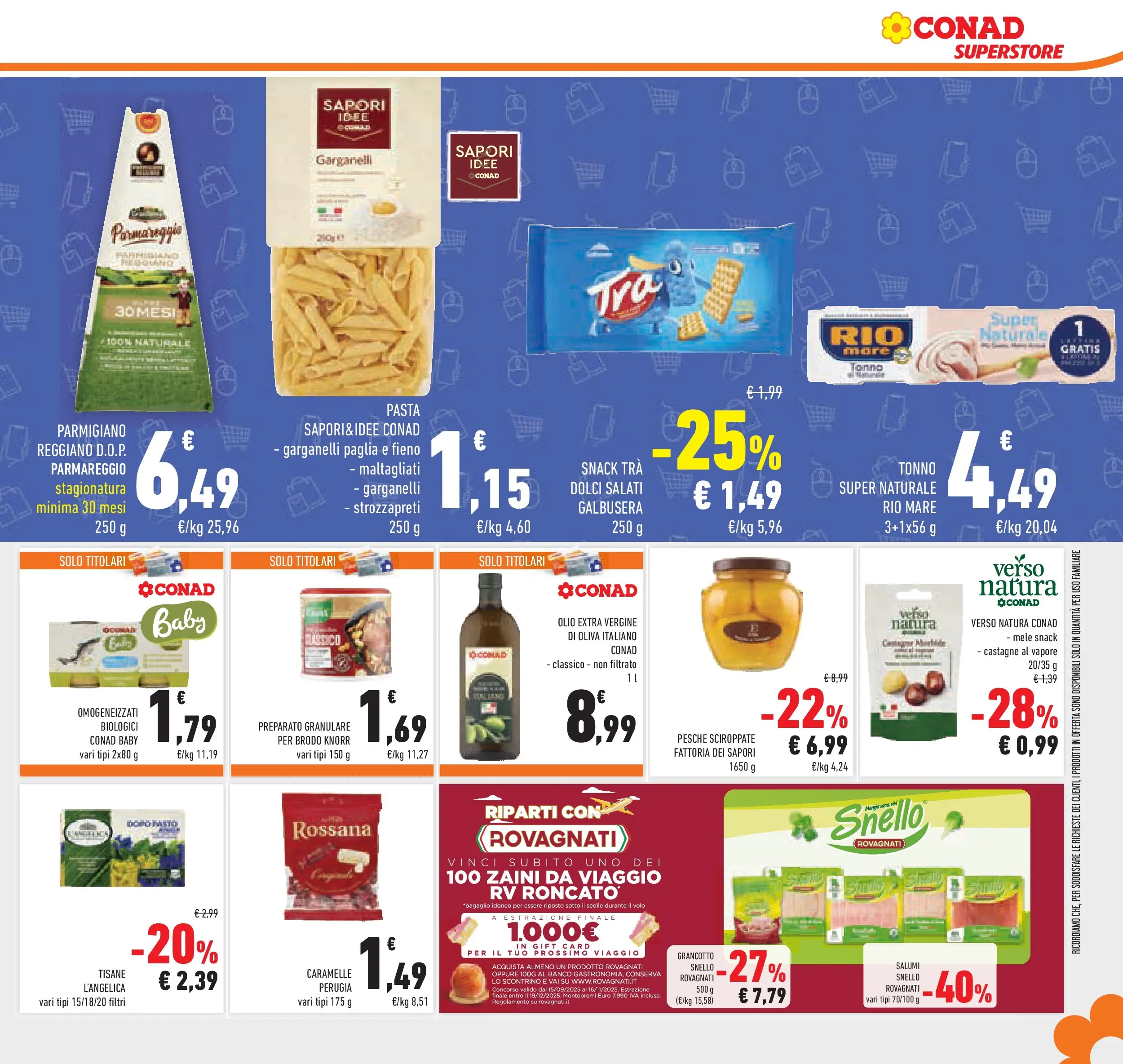 Volantino Conad dal 08/10/2025 > Anteprima | Pagina: 43 | Prodotti: Caramelle, Olio extra vergine, Parmigiano reggiano, Parmigiano