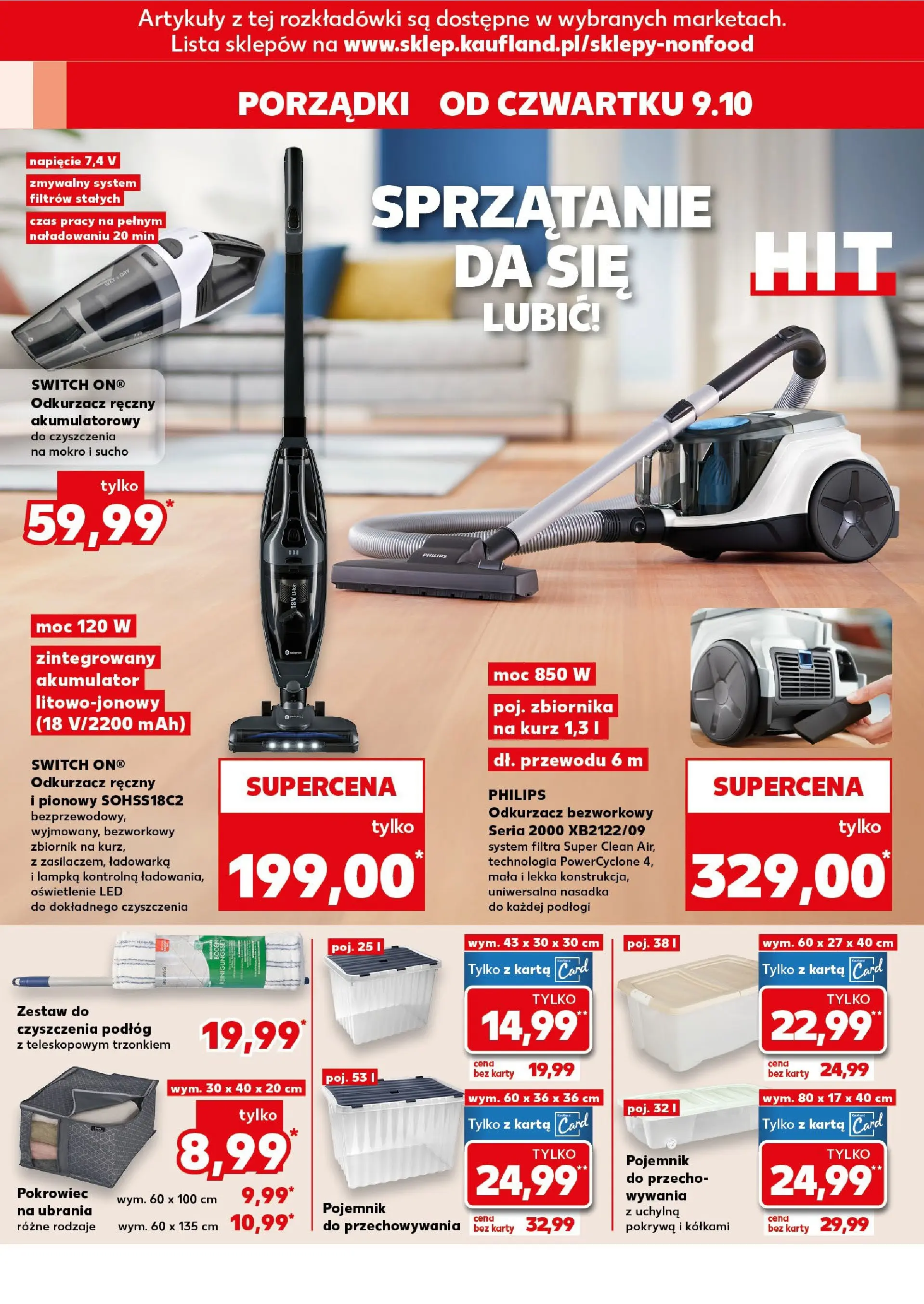 Kaufland gazetka - Mega okazje od 09.10.2025 - od jutra PDF | Strona: 6 | Produkty: Ubrania, Karta, Ładowarka, Odkurzacz