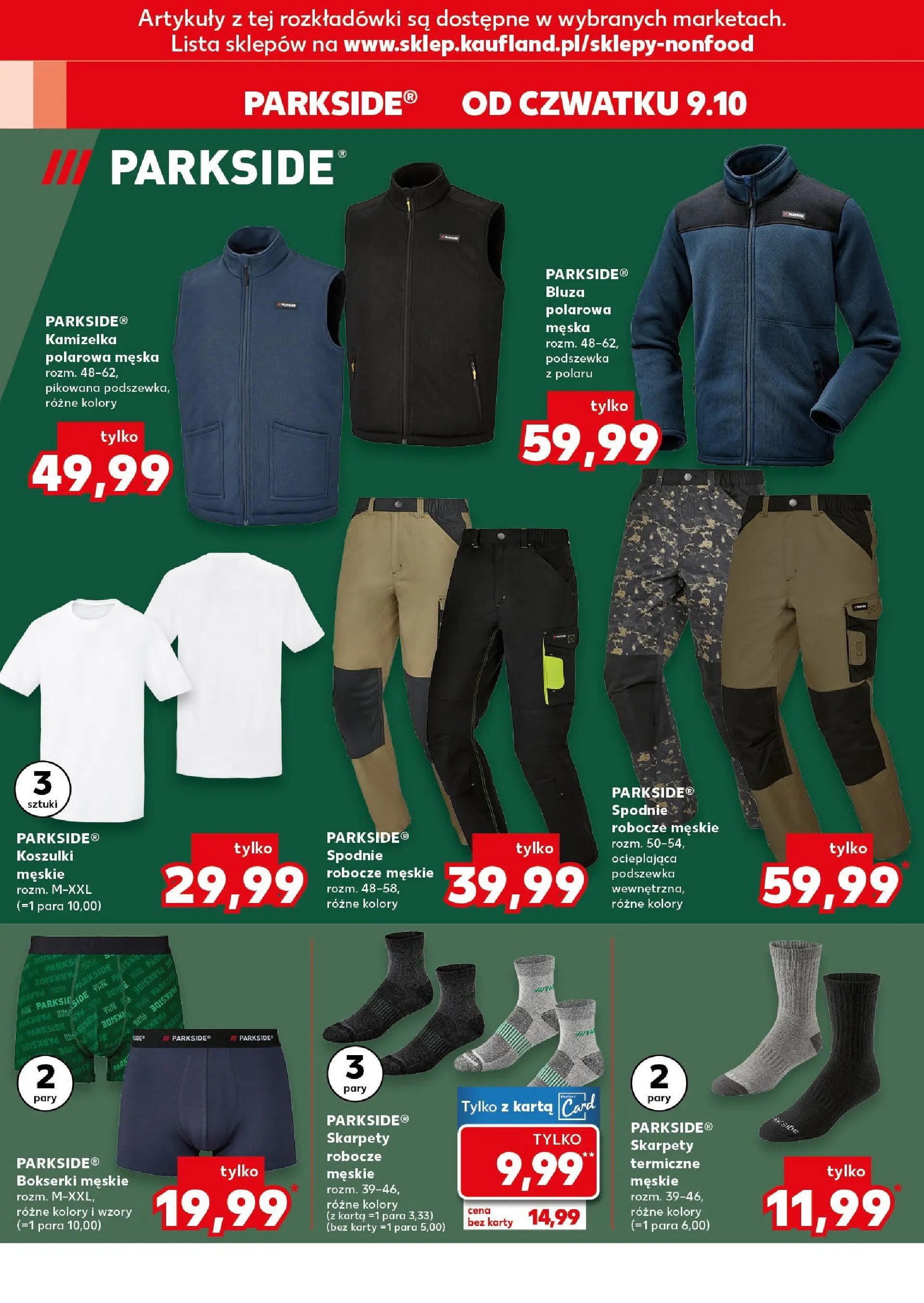 Kaufland gazetka - Mega okazje od 09.10.2025 - od jutra PDF | Strona: 14 | Produkty: Spodnie, Skarpety, Bokserki, Bokserki męskie