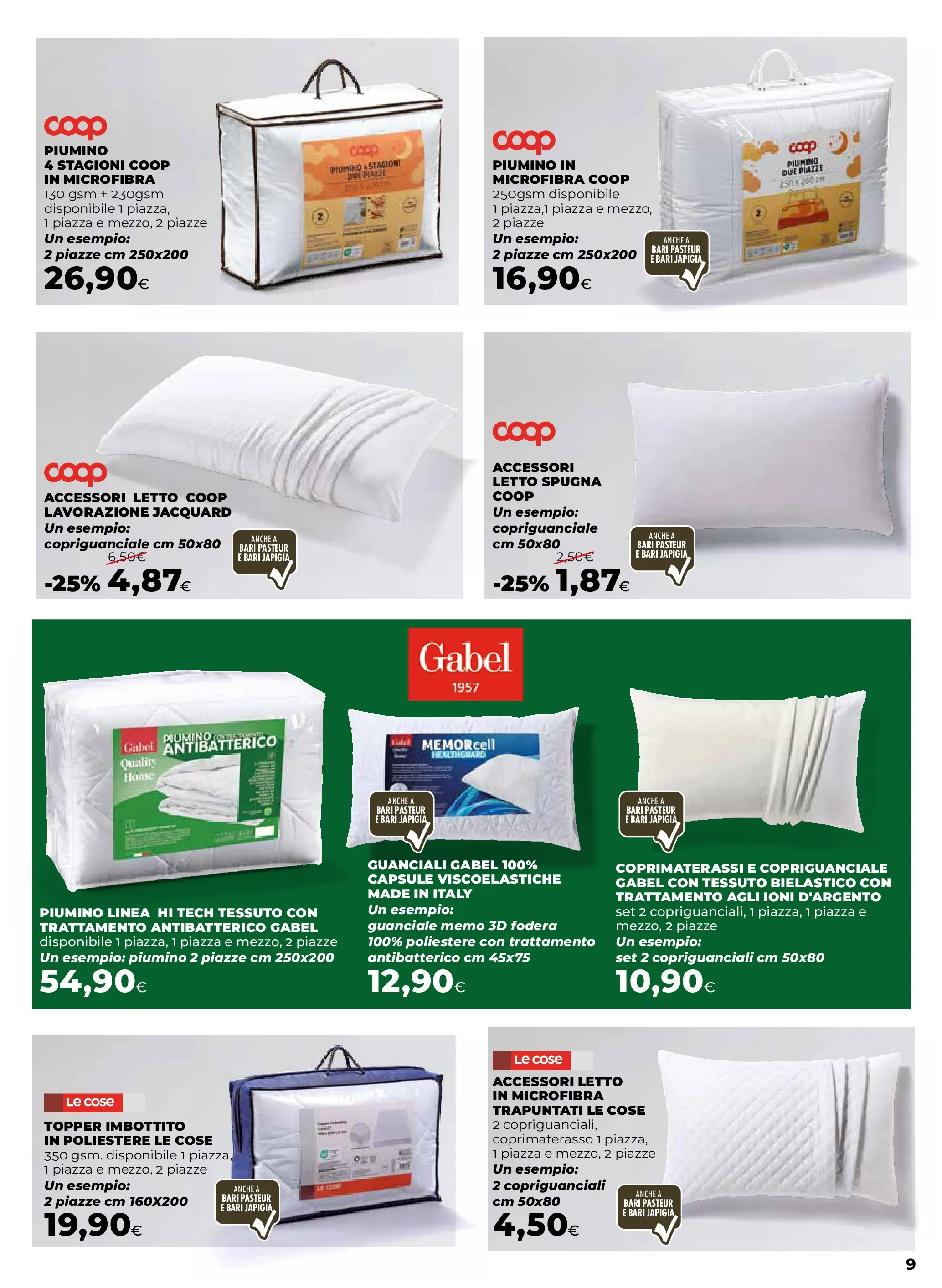 Anteprima volantino Ipercoop dal ﻿09/10/2025﻿ ﻿- nuovo offerte | Pagina: 9 | Prodotti: Spugna, Letto, Coprimaterasso, Guanciale