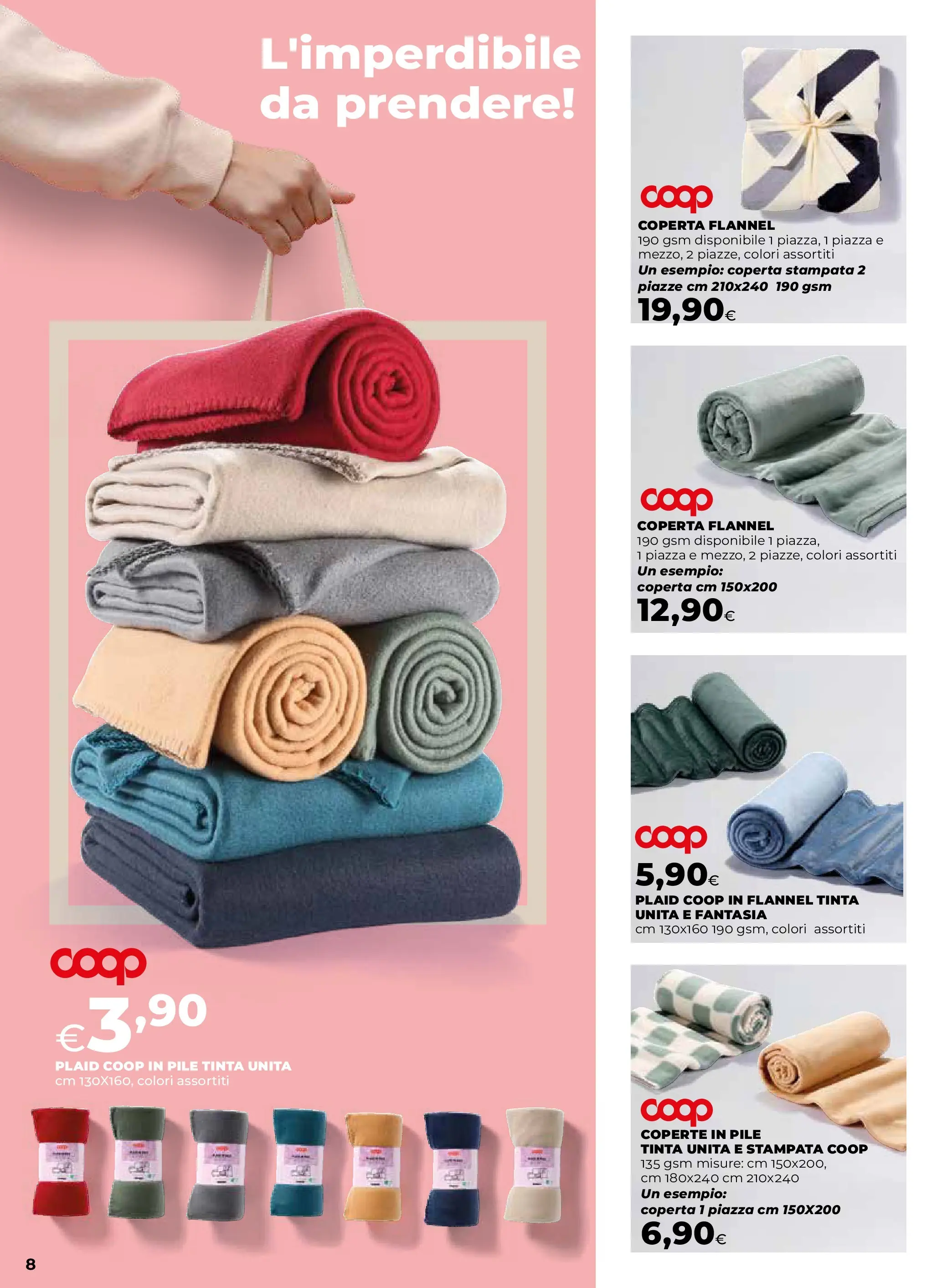 Anteprima volantino Ipercoop dal ﻿09/10/2025﻿ ﻿- nuovo offerte | Pagina: 8 | Prodotti: Pile, Plaid, Coperta
