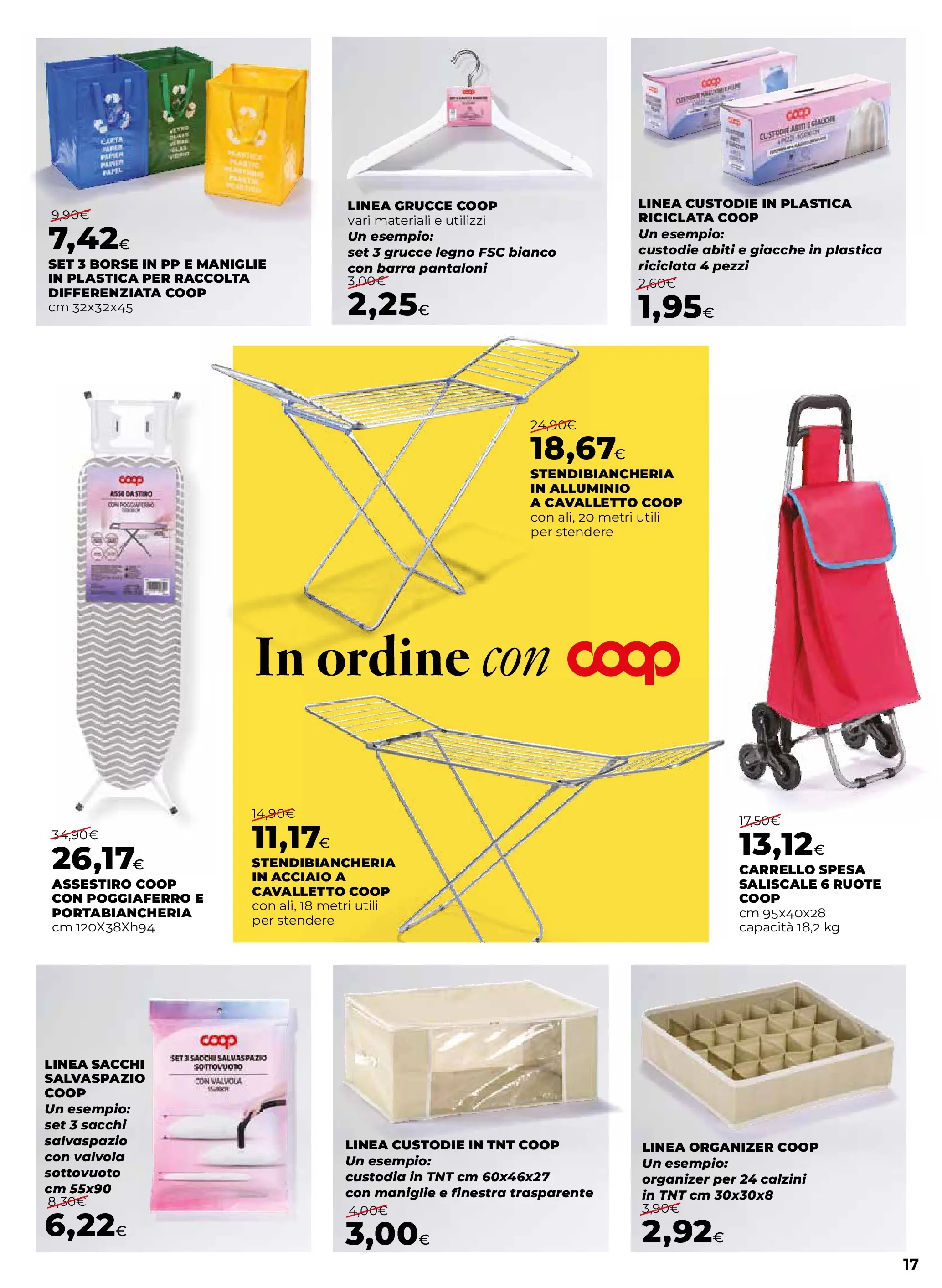Anteprima volantino Ipercoop dal ﻿09/10/2025﻿ ﻿- nuovo offerte | Pagina: 17 | Prodotti: Pantaloni, Calzini, Carrello, Grucce