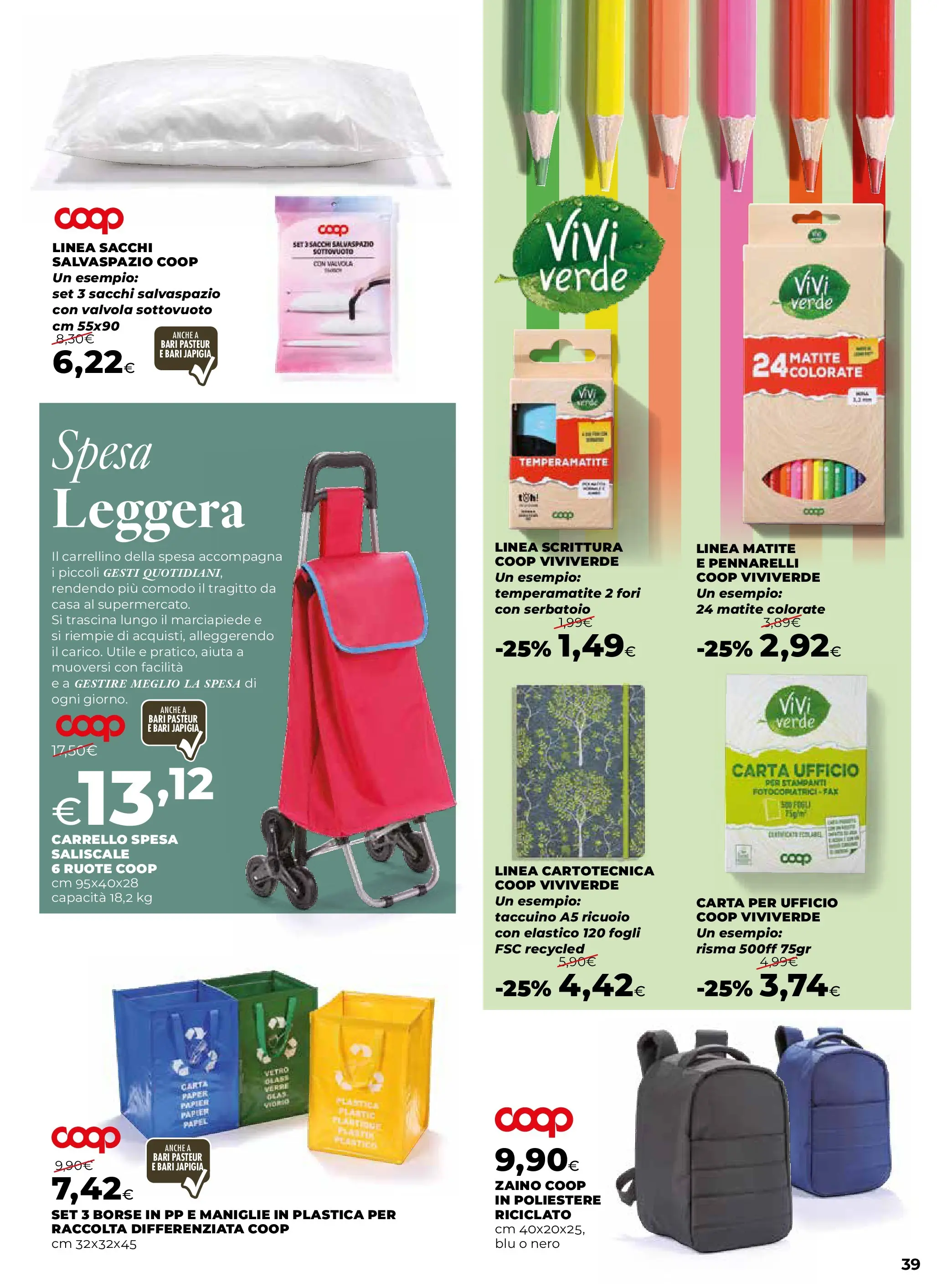 Anteprima volantino Ipercoop dal ﻿09/10/2025﻿ ﻿- nuovo offerte | Pagina: 39 | Prodotti: Zaino, Carrello, Matite colorate, Pennarelli