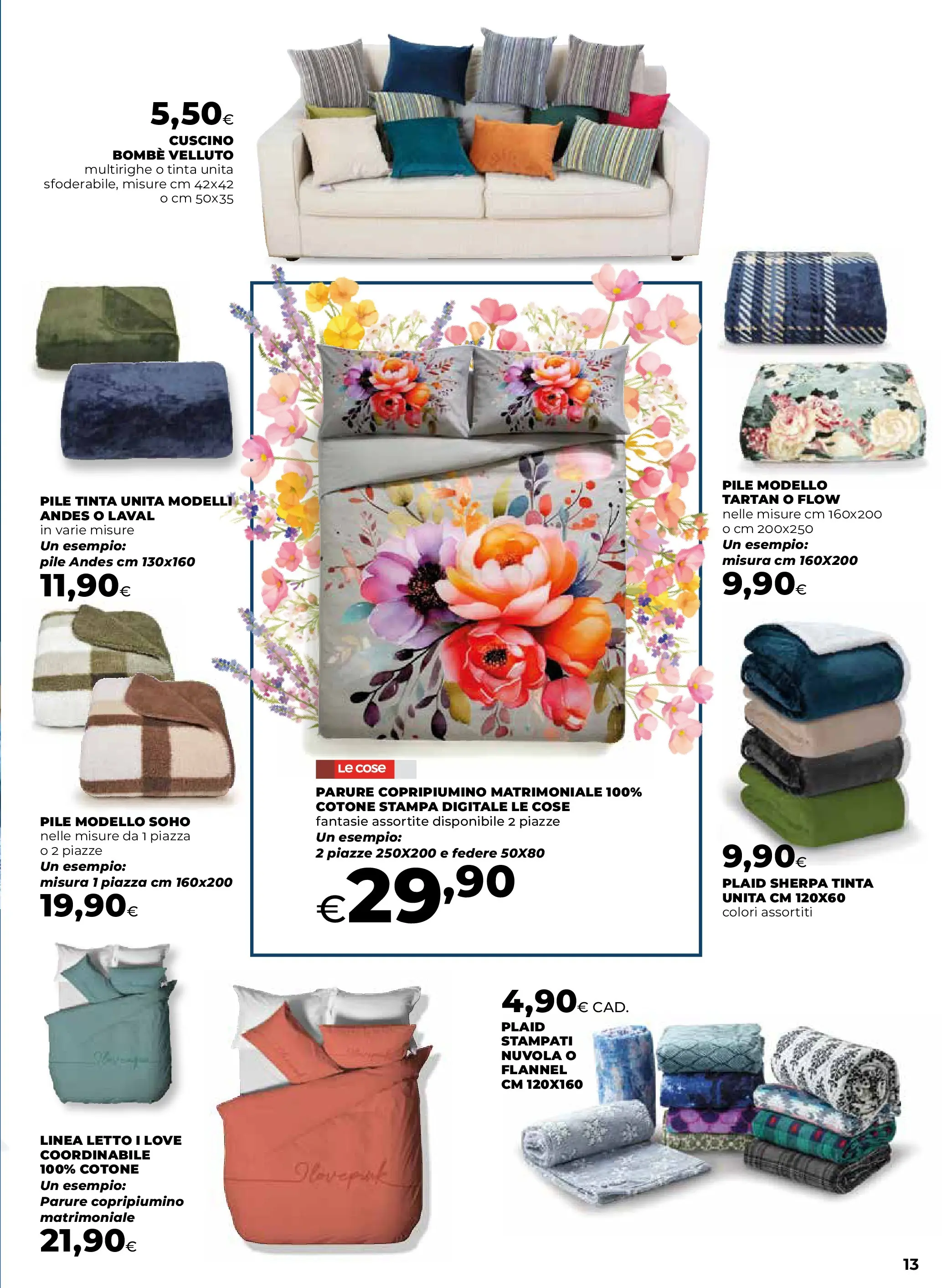 Anteprima volantino Ipercoop dal ﻿09/10/2025﻿ ﻿- nuovo offerte | Pagina: 13 | Prodotti: Pile, Plaid, Letto, Cuscino