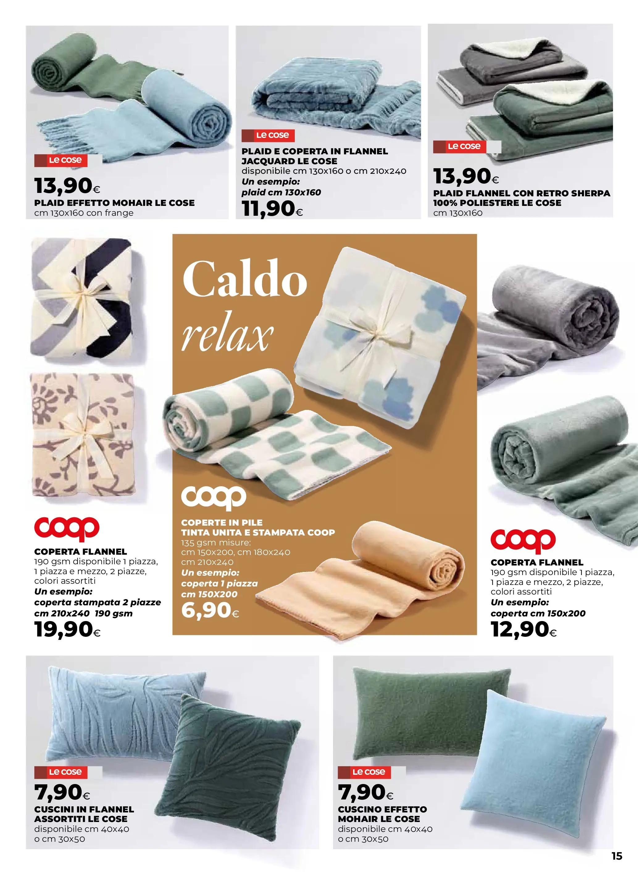 Anteprima volantino Ipercoop dal ﻿09/10/2025﻿ ﻿- nuovo offerte | Pagina: 15 | Prodotti: Pile, Plaid, Cuscino, Coperta