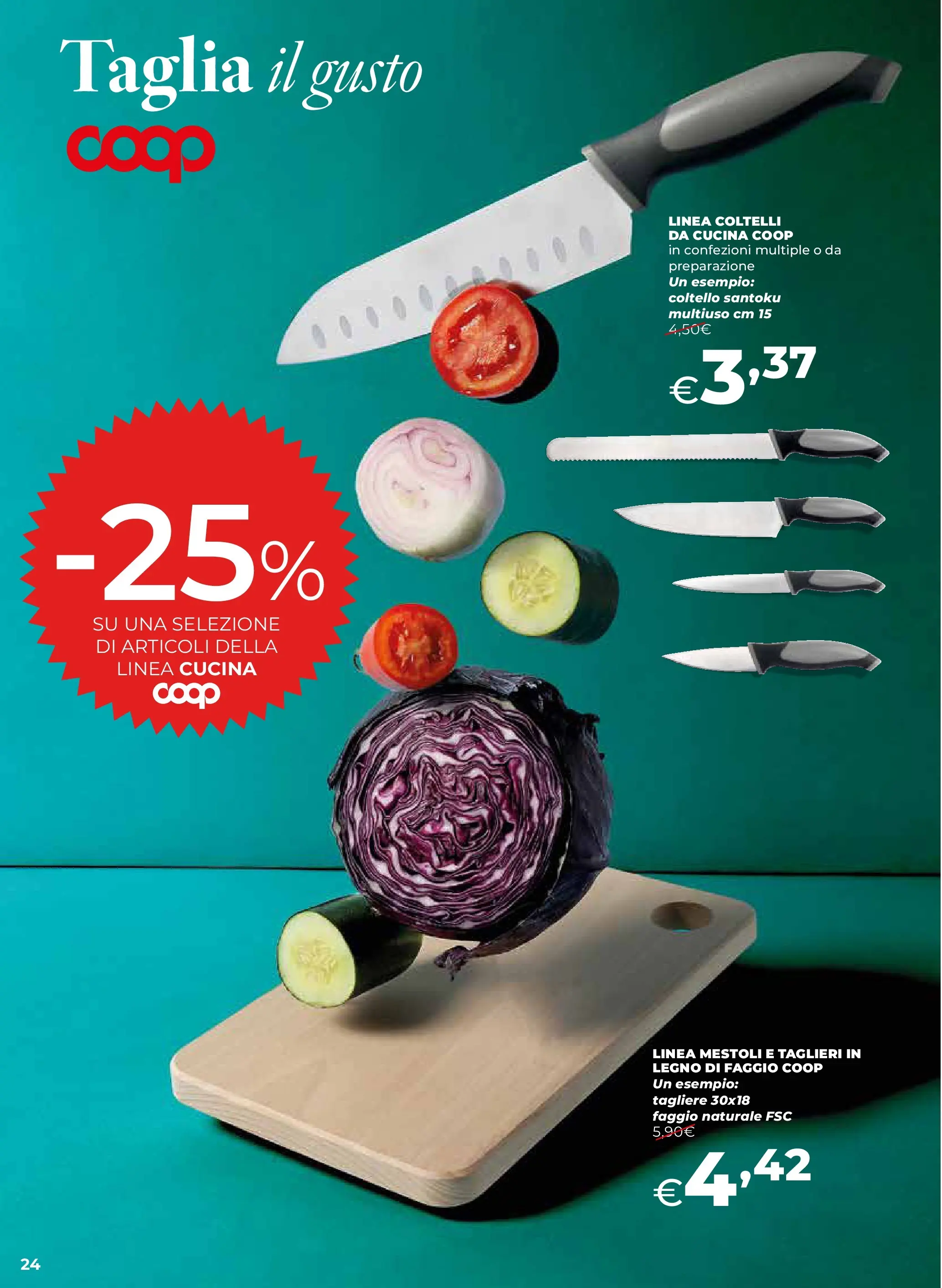 Anteprima volantino Ipercoop dal ﻿09/10/2025﻿ ﻿- nuovo offerte | Pagina: 24 | Prodotti: Tagliere