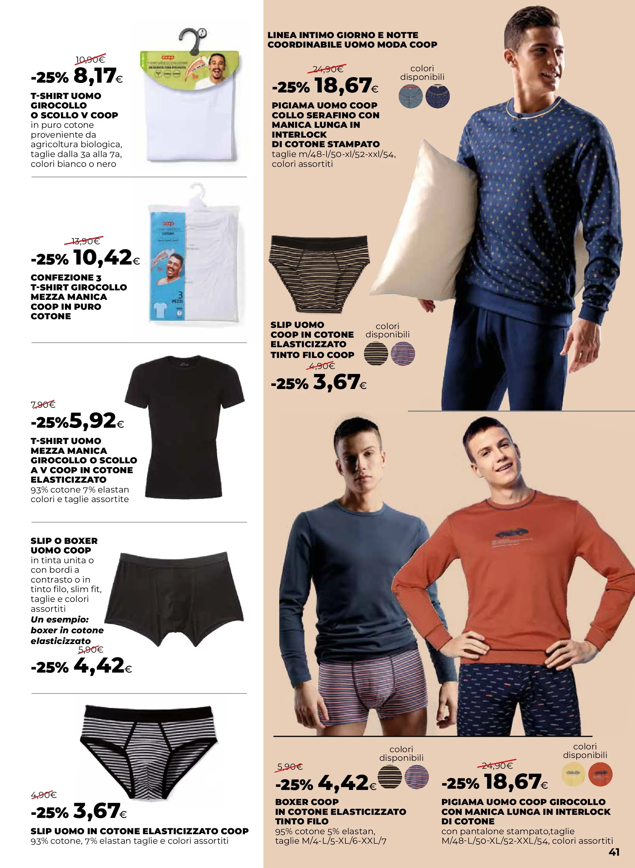 Anteprima volantino Ipercoop dal ﻿09/10/2025﻿ ﻿- nuovo offerte | Pagina: 41 | Prodotti: Intimo, Pigiama, Slip, Boxer