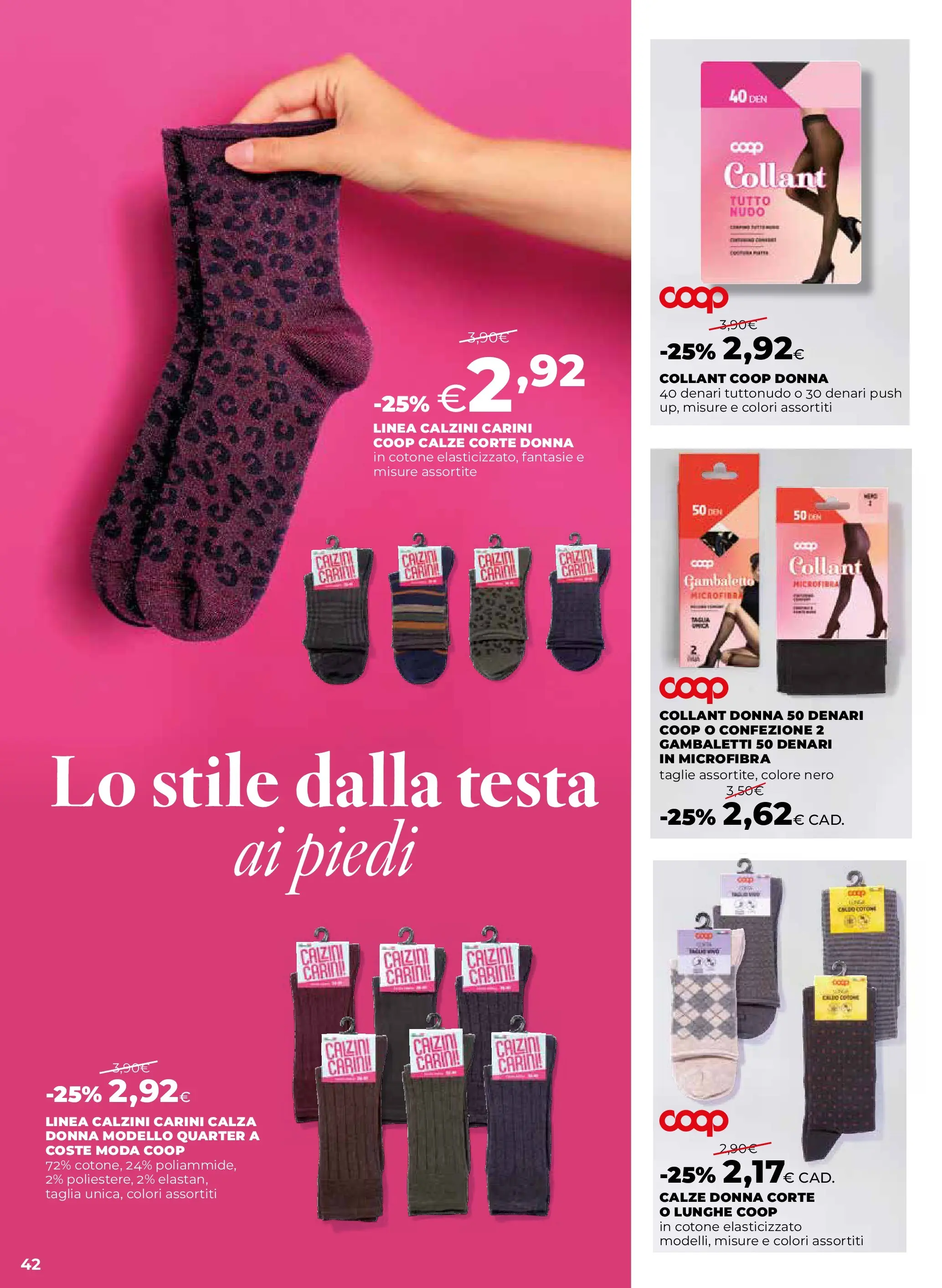 Anteprima volantino Ipercoop dal ﻿09/10/2025﻿ ﻿- nuovo offerte | Pagina: 42 | Prodotti: Calzini, Gambaletti, Collant