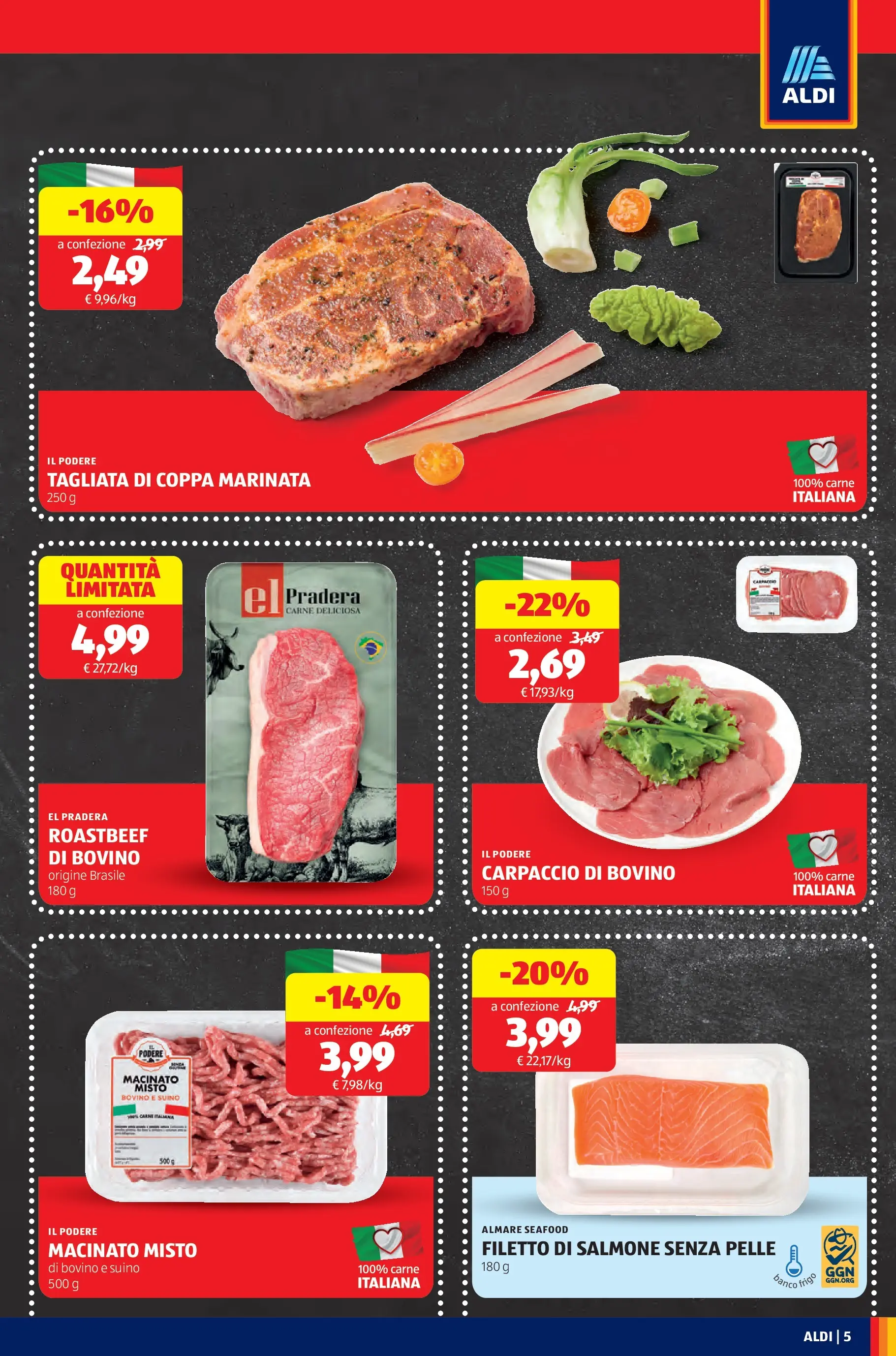 Nuovo Aldi - Offerte da paura dal 12/10/2025 > offerte anteprima 🛍️ | Pagina: 5 | Prodotti: Bovino, Salmone, Suino, Macinato