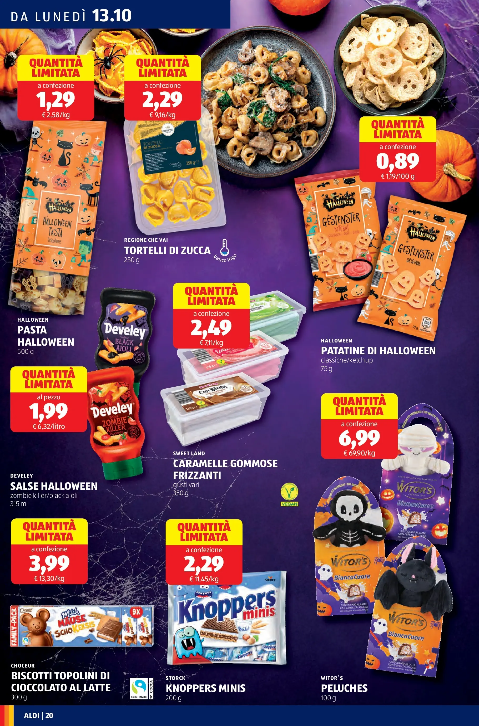 Nuovo Aldi - Offerte da paura dal 12/10/2025 > offerte anteprima 🛍️ | Pagina: 20 | Prodotti: Caramelle, Biscotti, Zucca, Tortelli